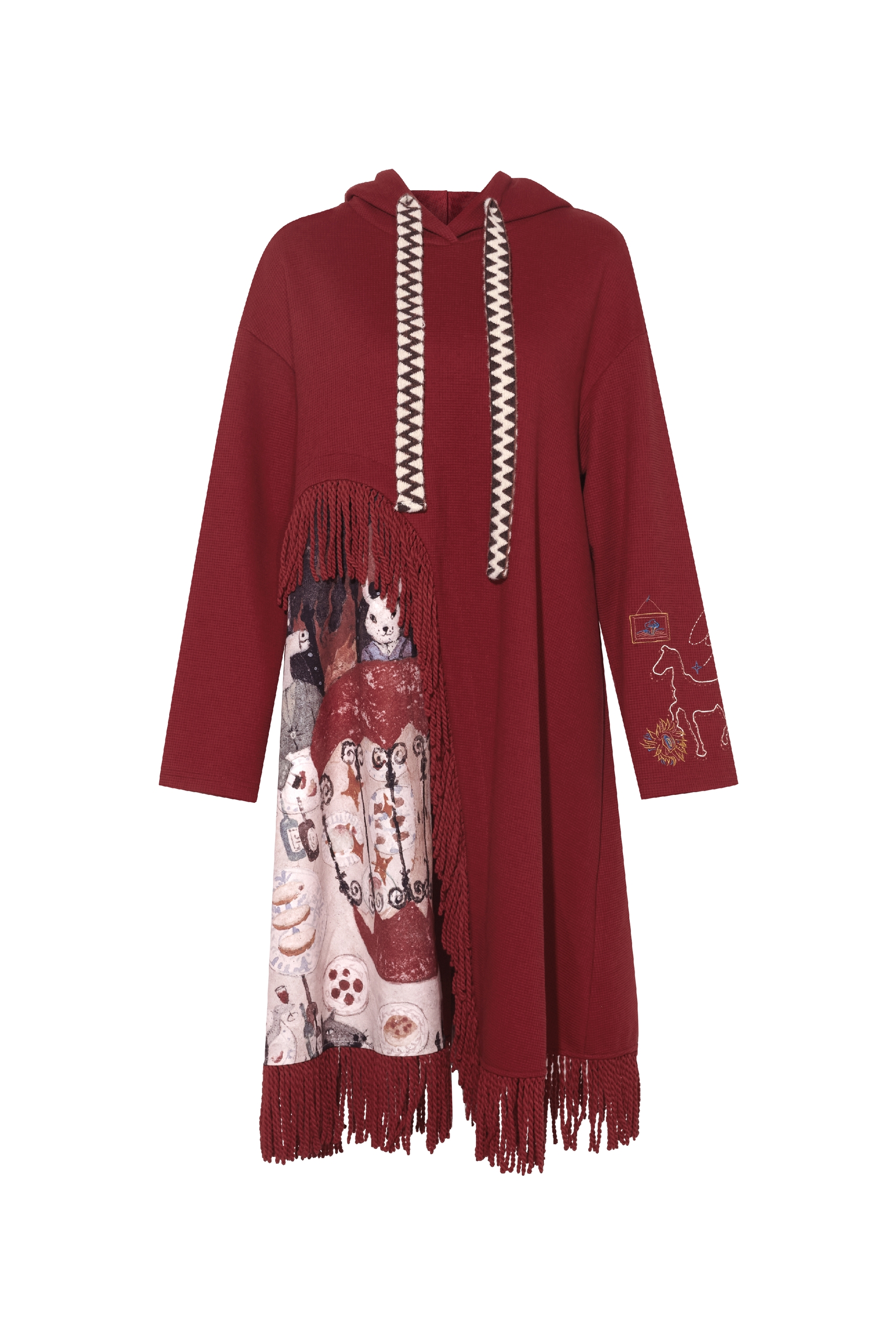 Hooded Designer Sweatshirt Dress