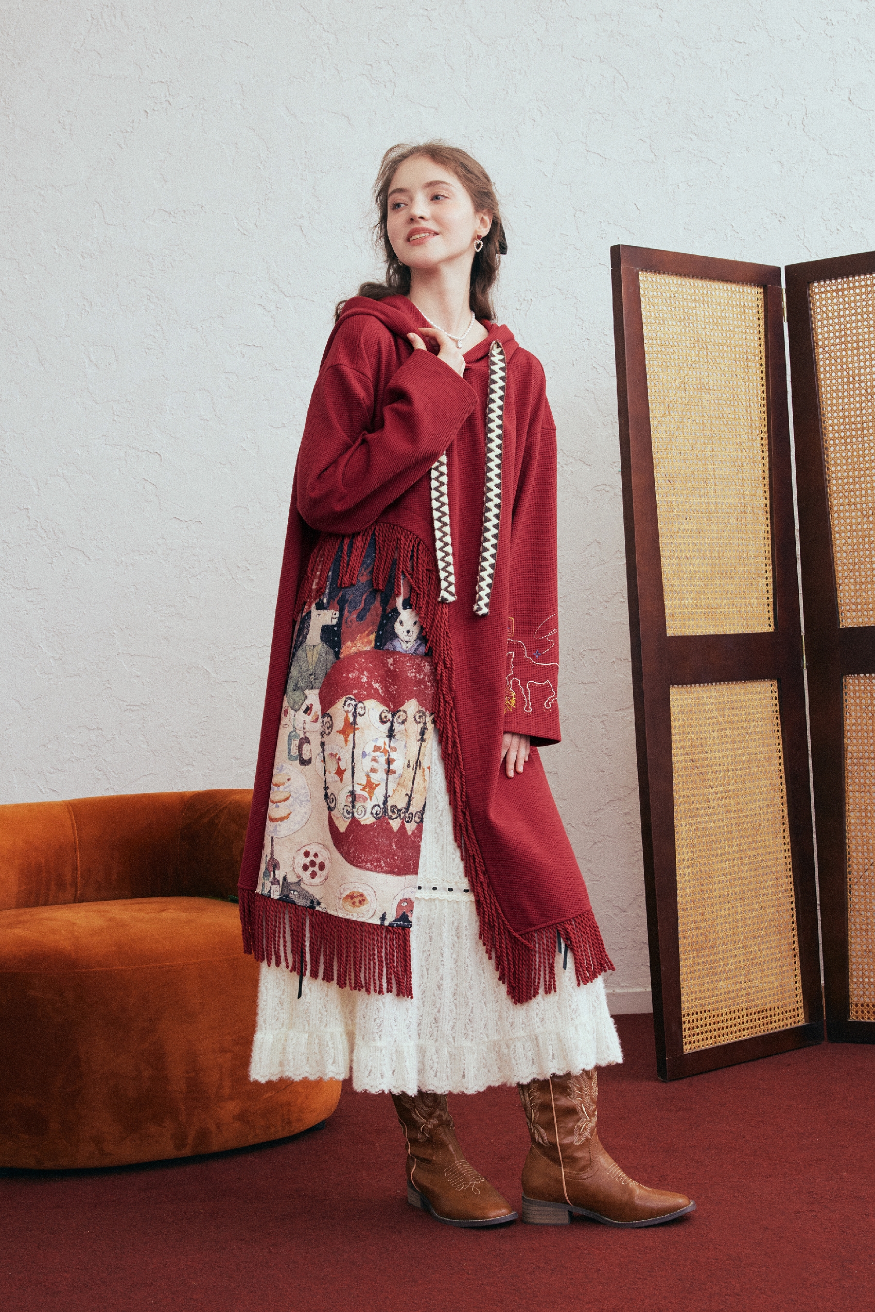 Hooded Designer Sweatshirt Dress