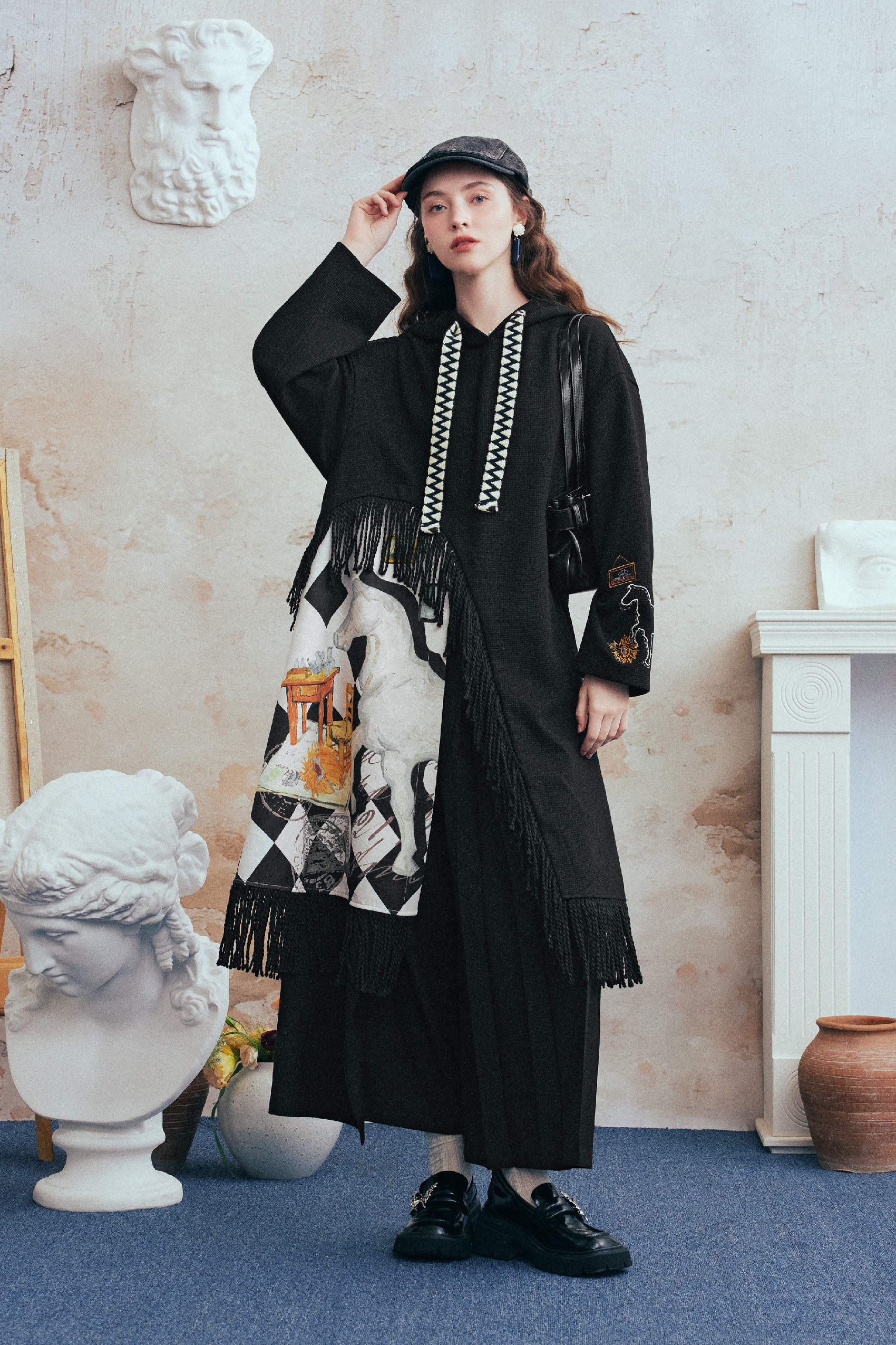 Hooded Designer Sweatshirt Dress