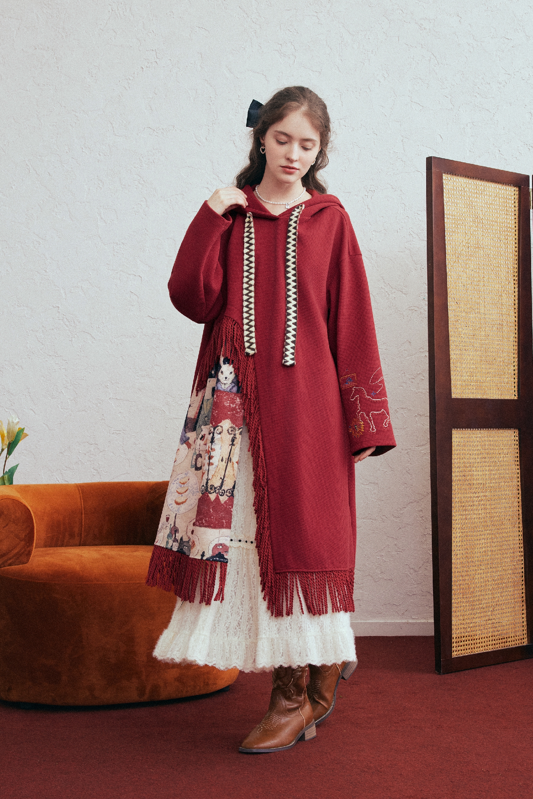 Hooded Designer Sweatshirt Dress