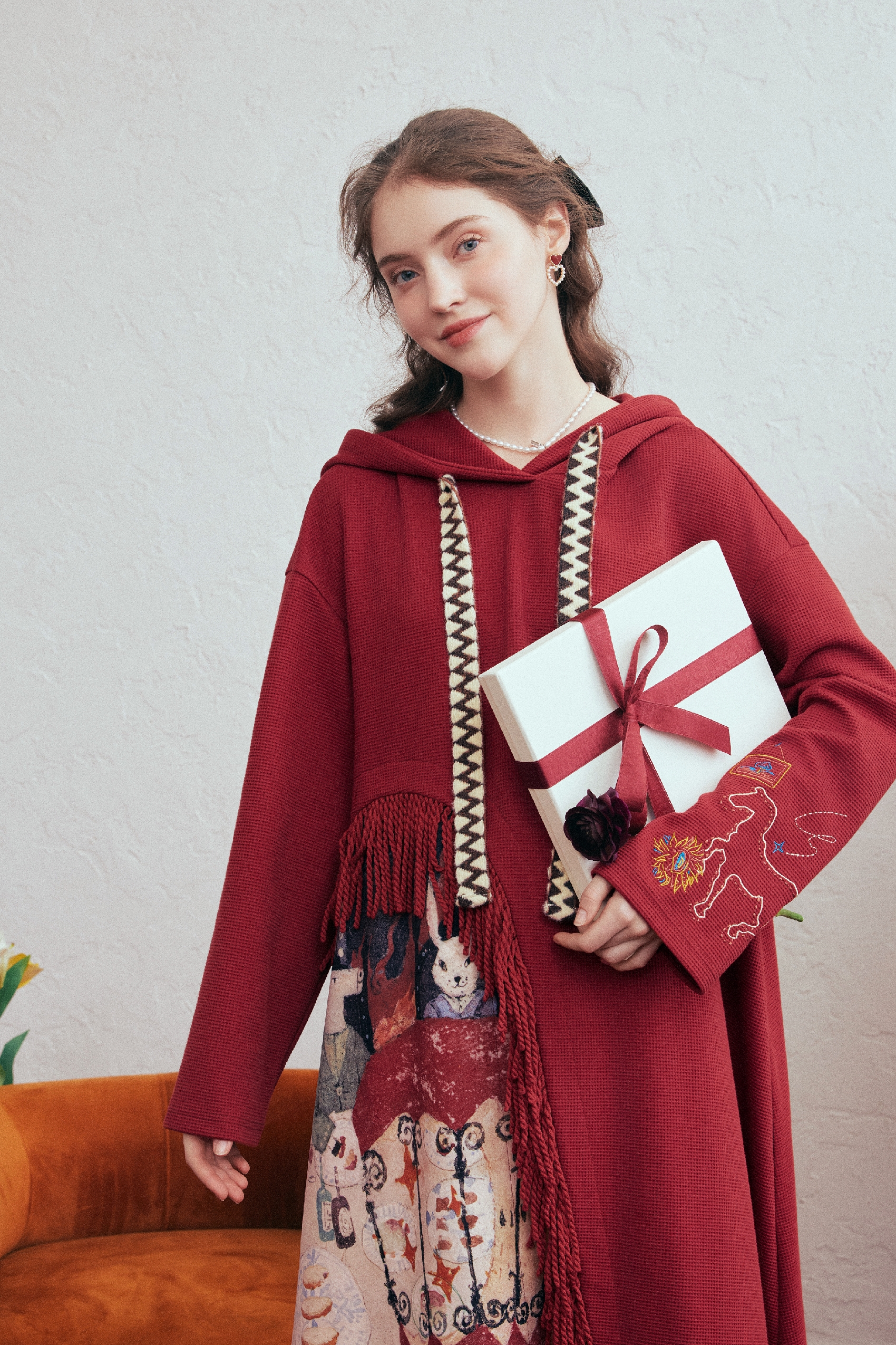Hooded Designer Sweatshirt Dress