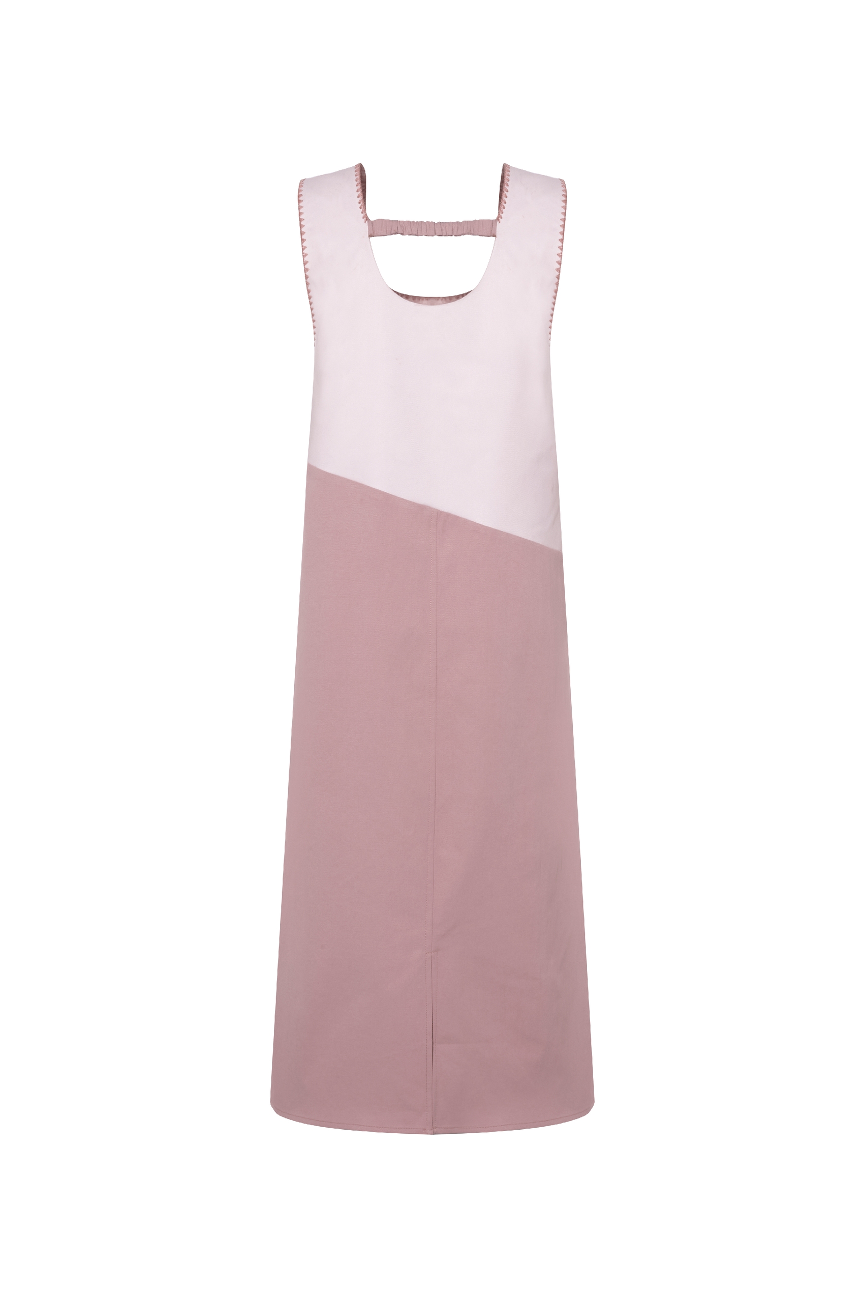 Color-Block Printed Sleeveless Dress