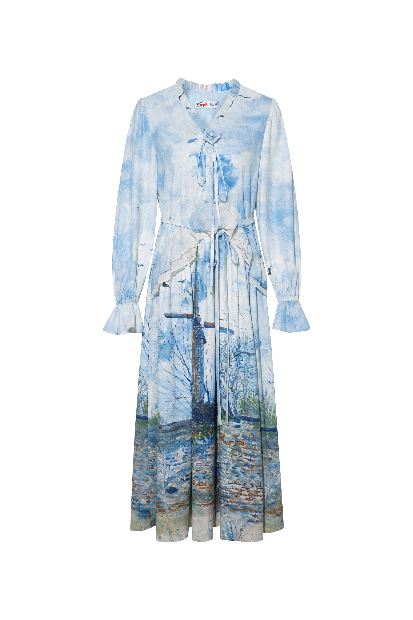 French-Style V-Neck Dress-LYONSENS
