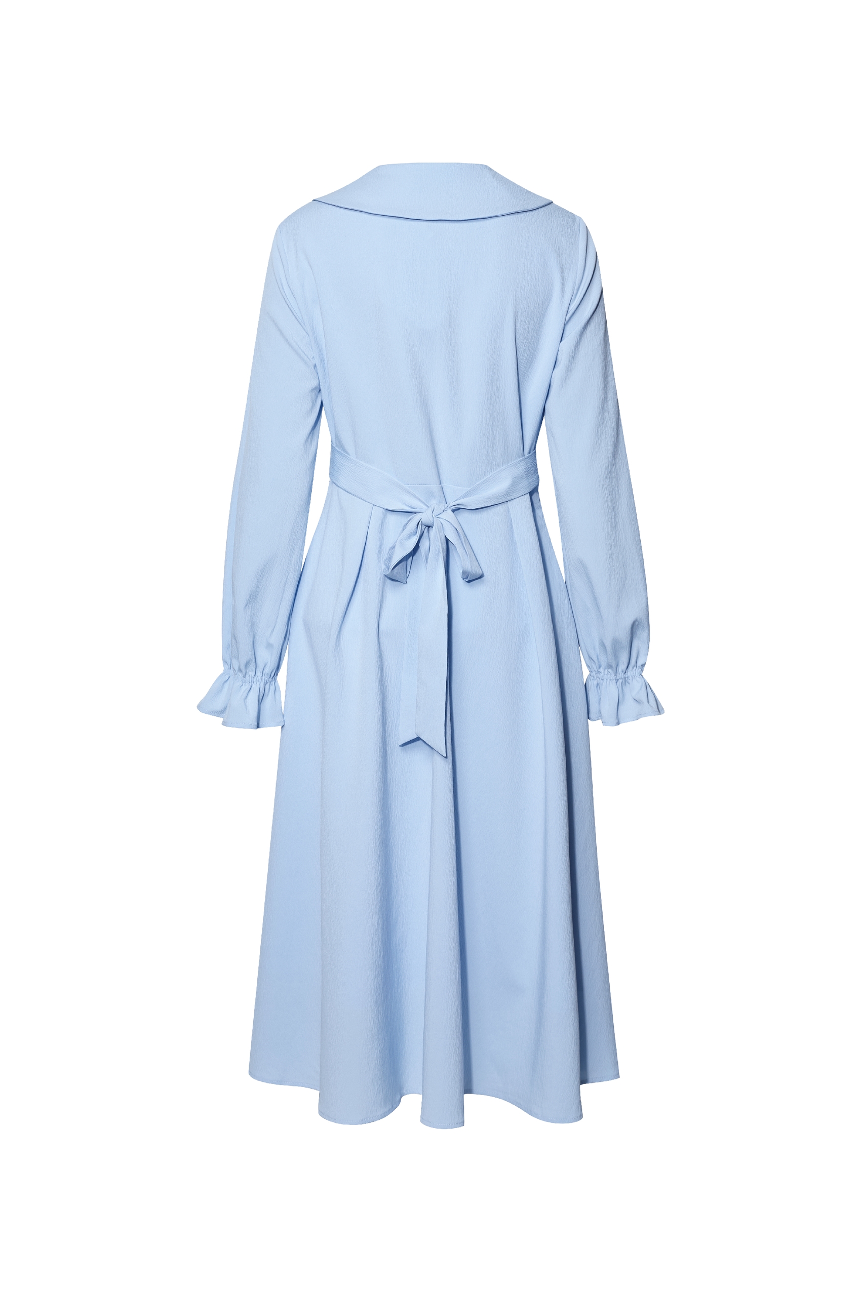 Blue Waist-Cinching Dress