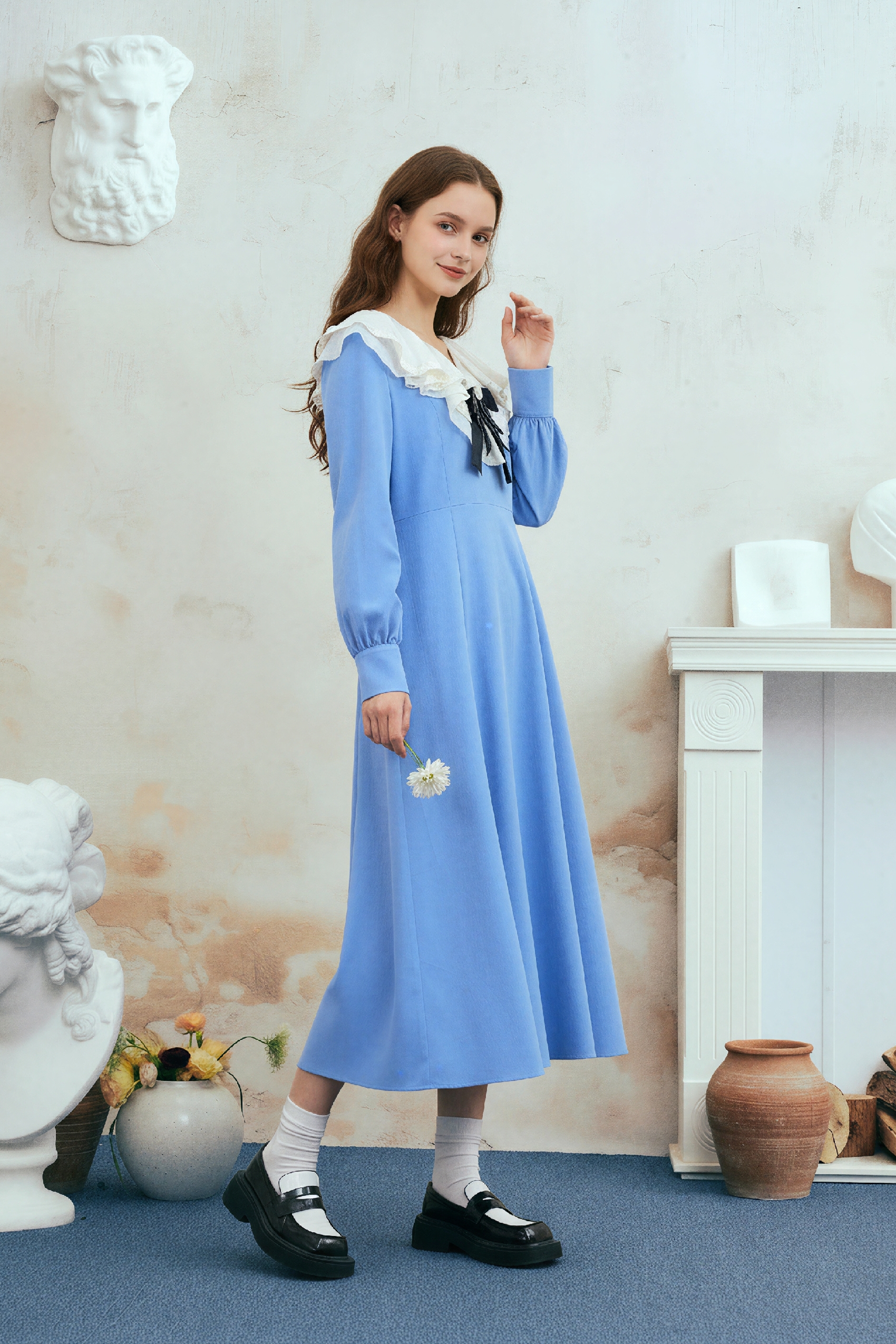 Vintage Embroidered Dress-LYONSENS
