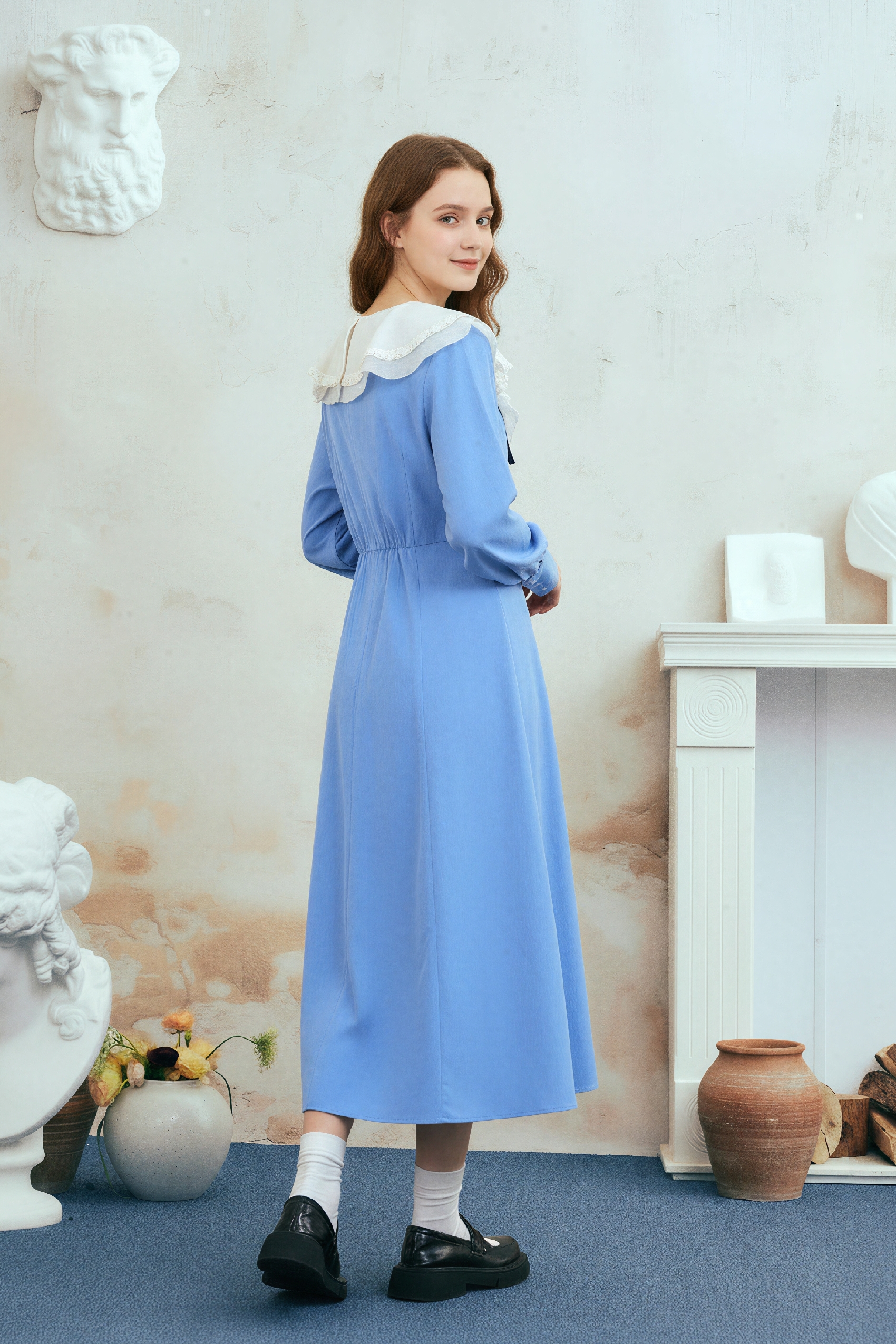 Vintage Embroidered Dress-LYONSENS