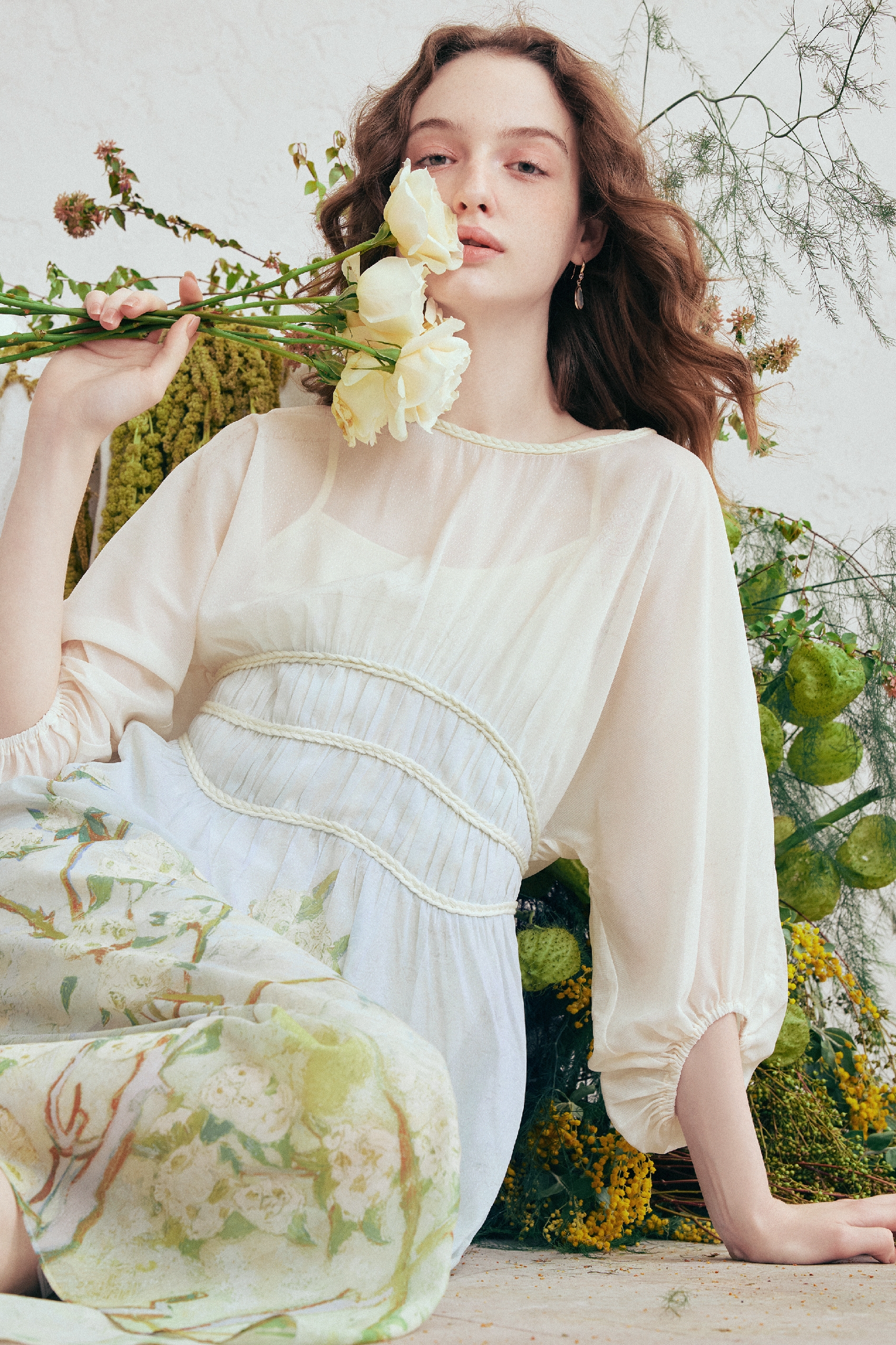 Printed Tie-Waist Dress