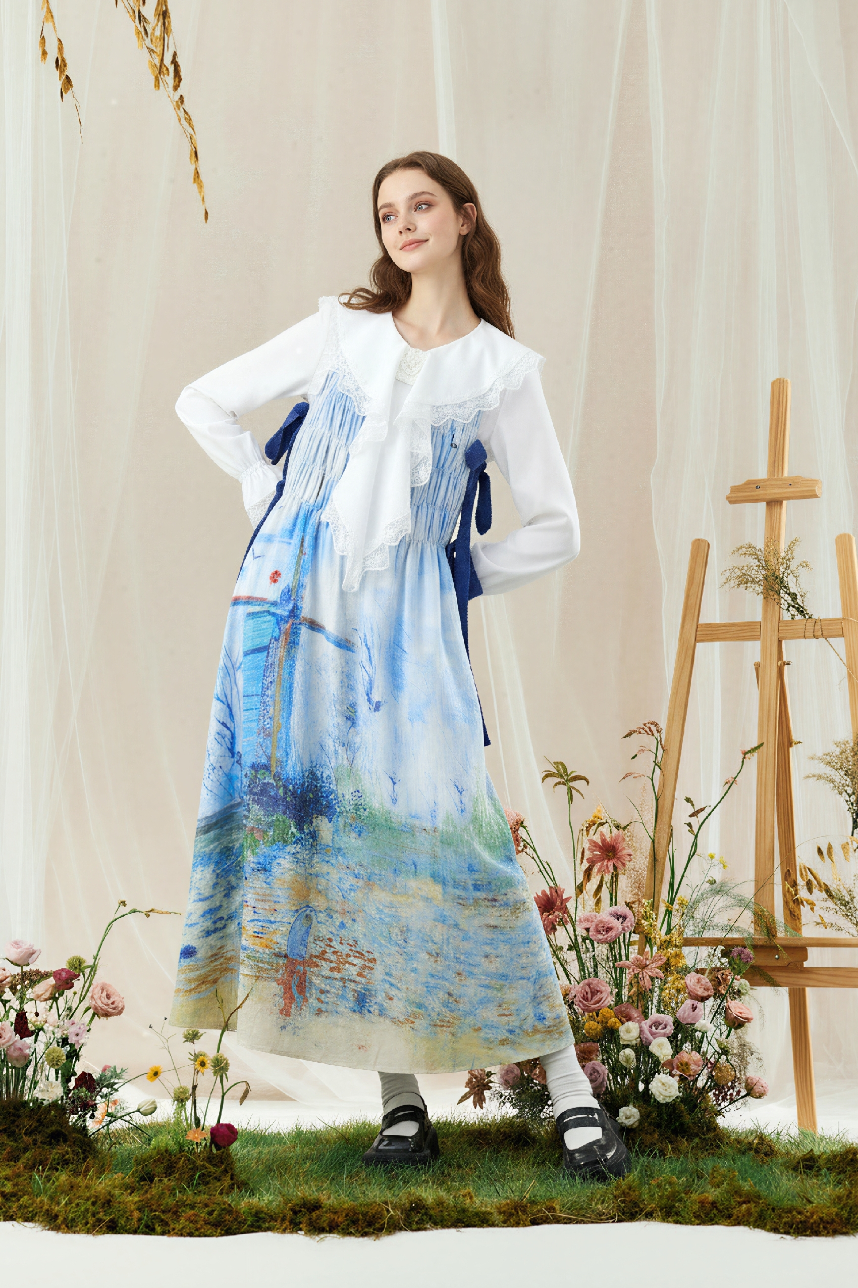 Printed Spaghetti Strap Dress