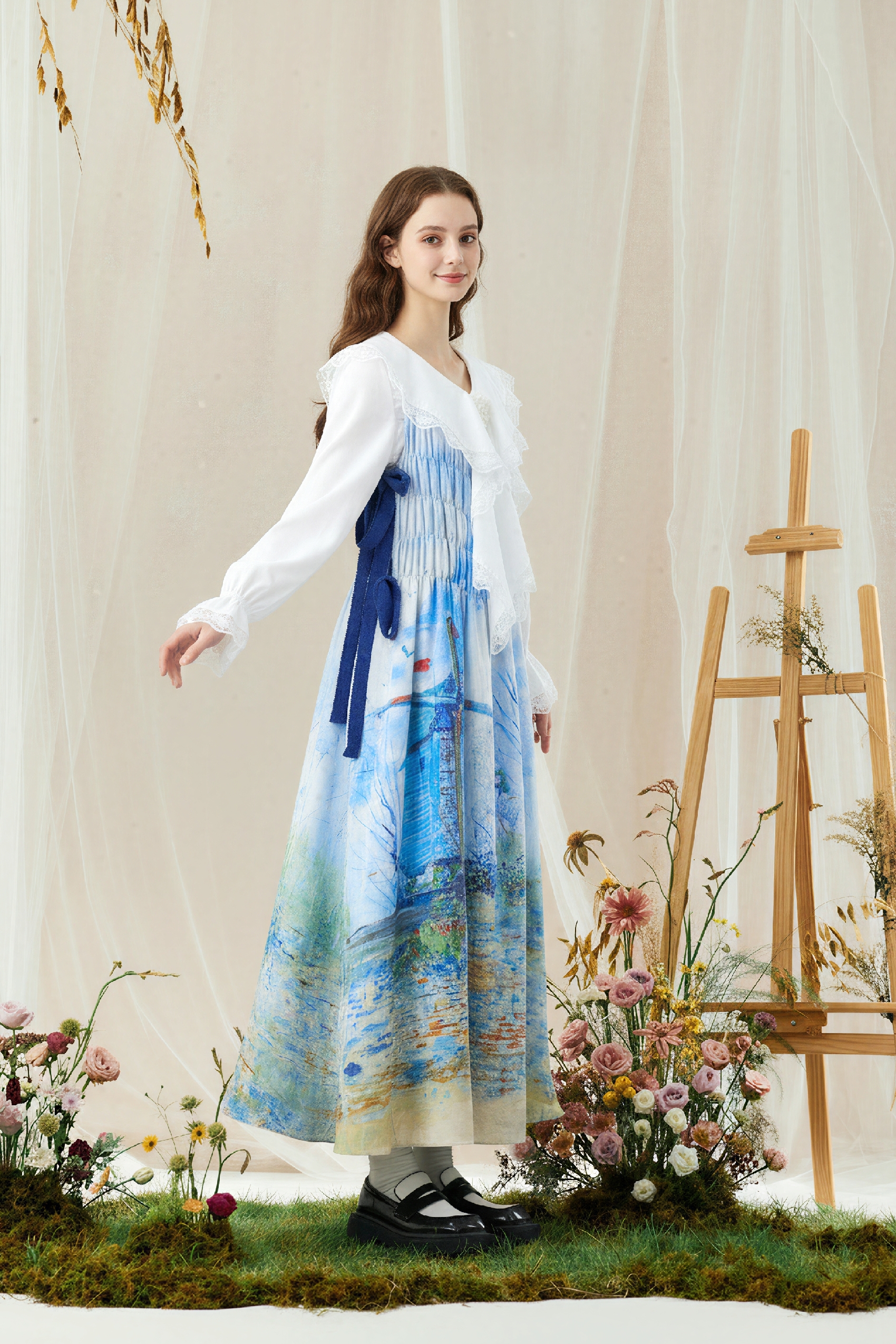 Printed Spaghetti Strap Dress