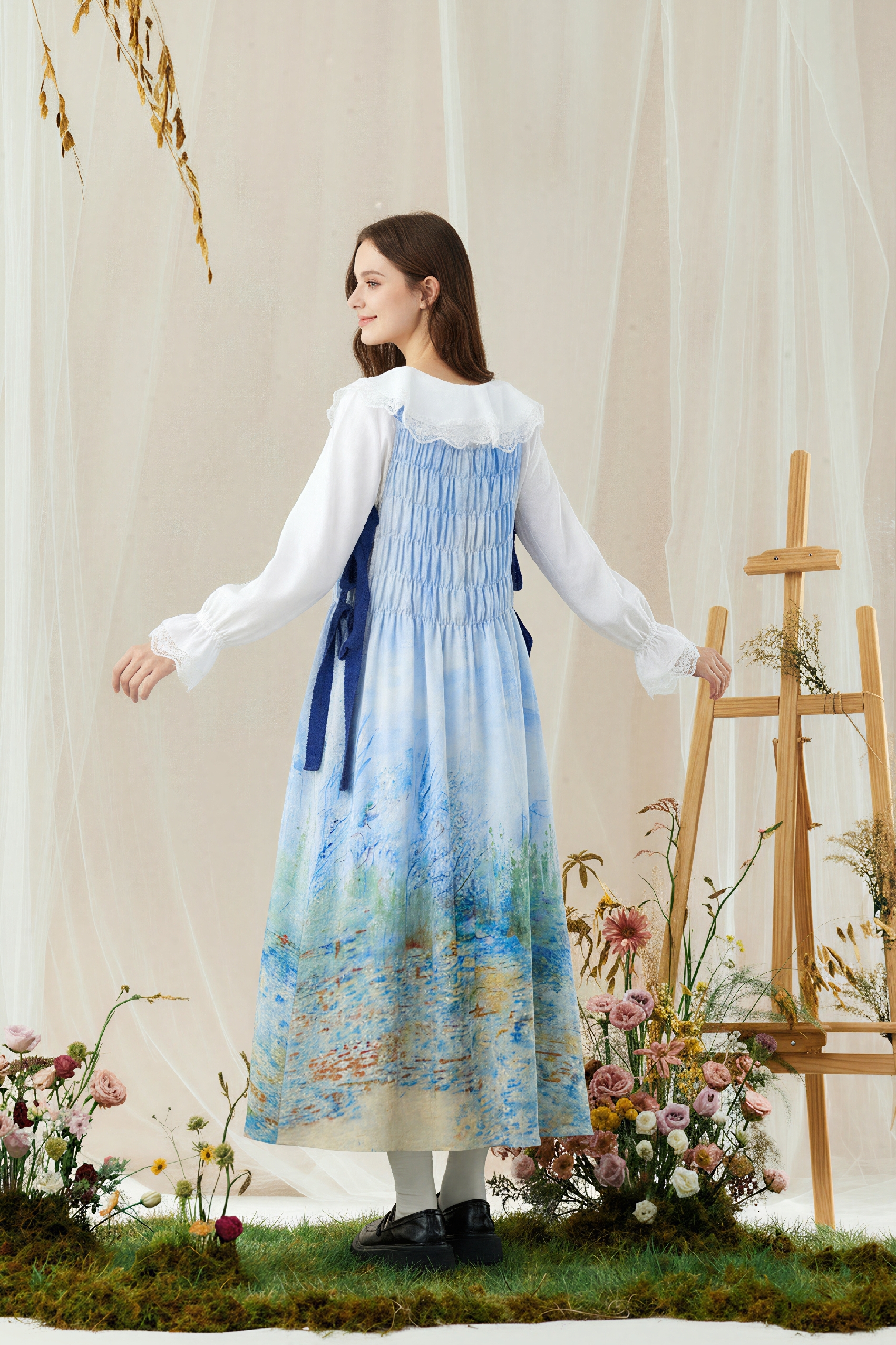 Printed Spaghetti Strap Dress