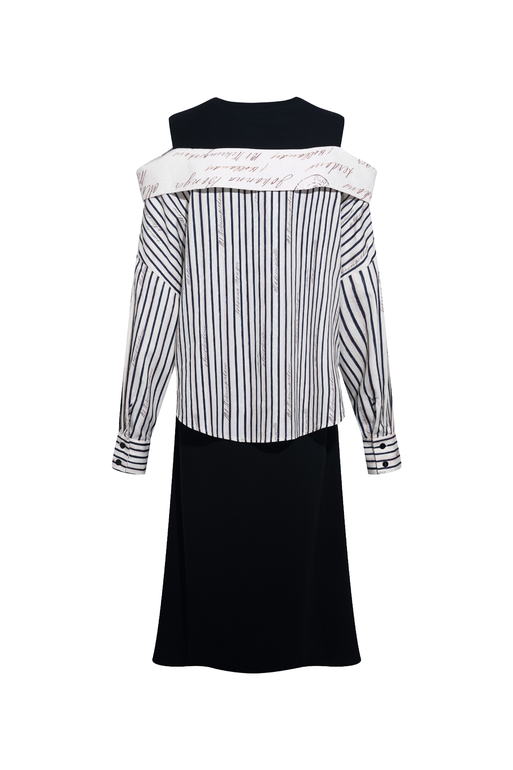 Faux Layered Embroidered Dress