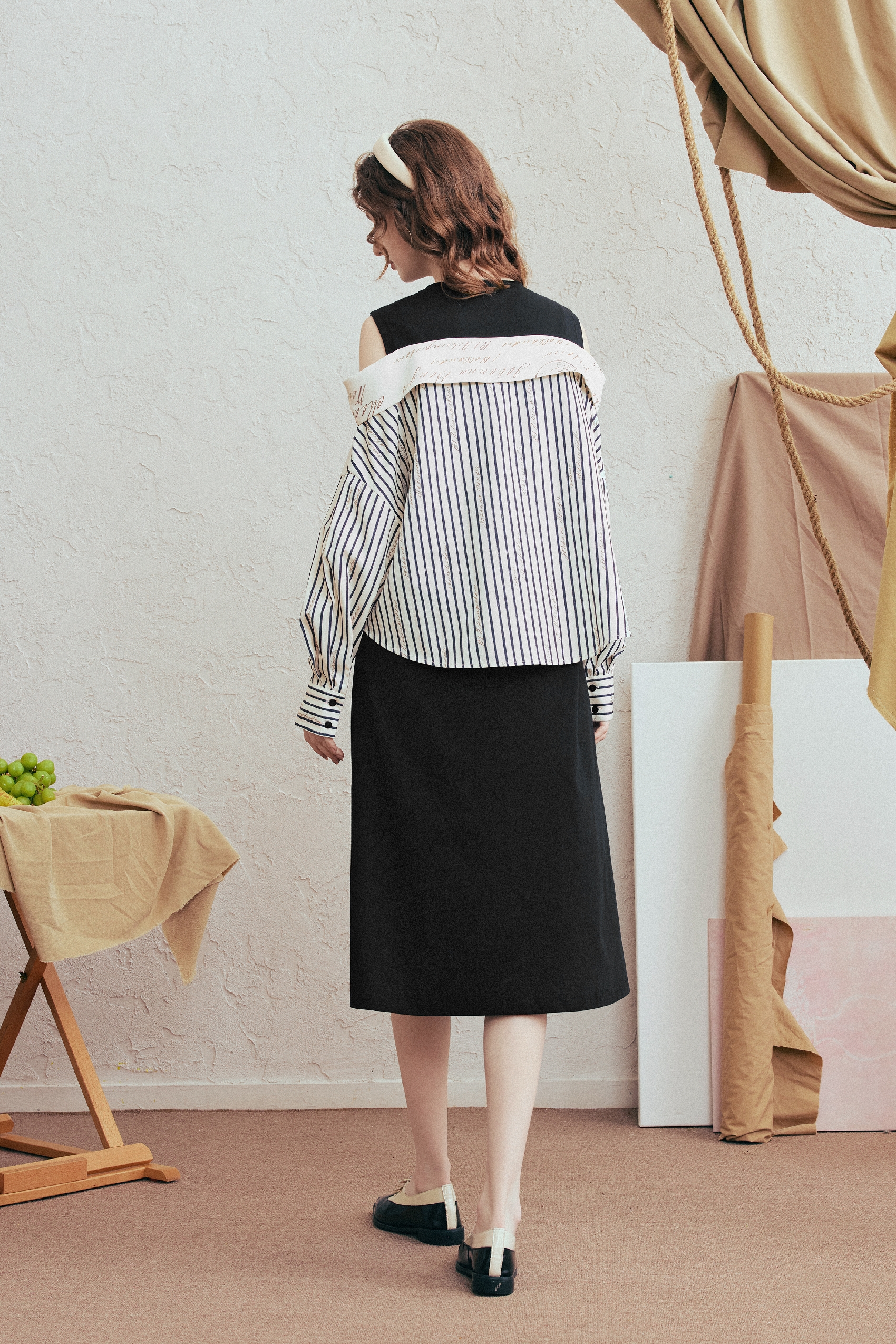 Faux Layered Embroidered Dress