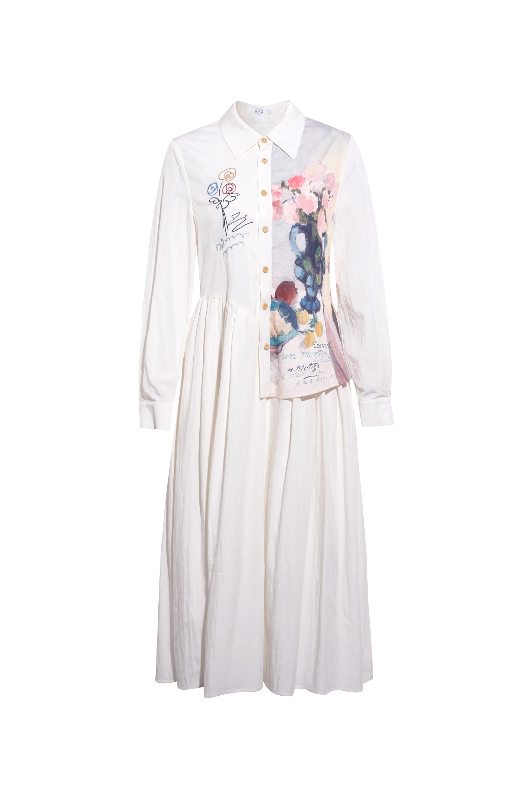 Embroidered A-Line Dress