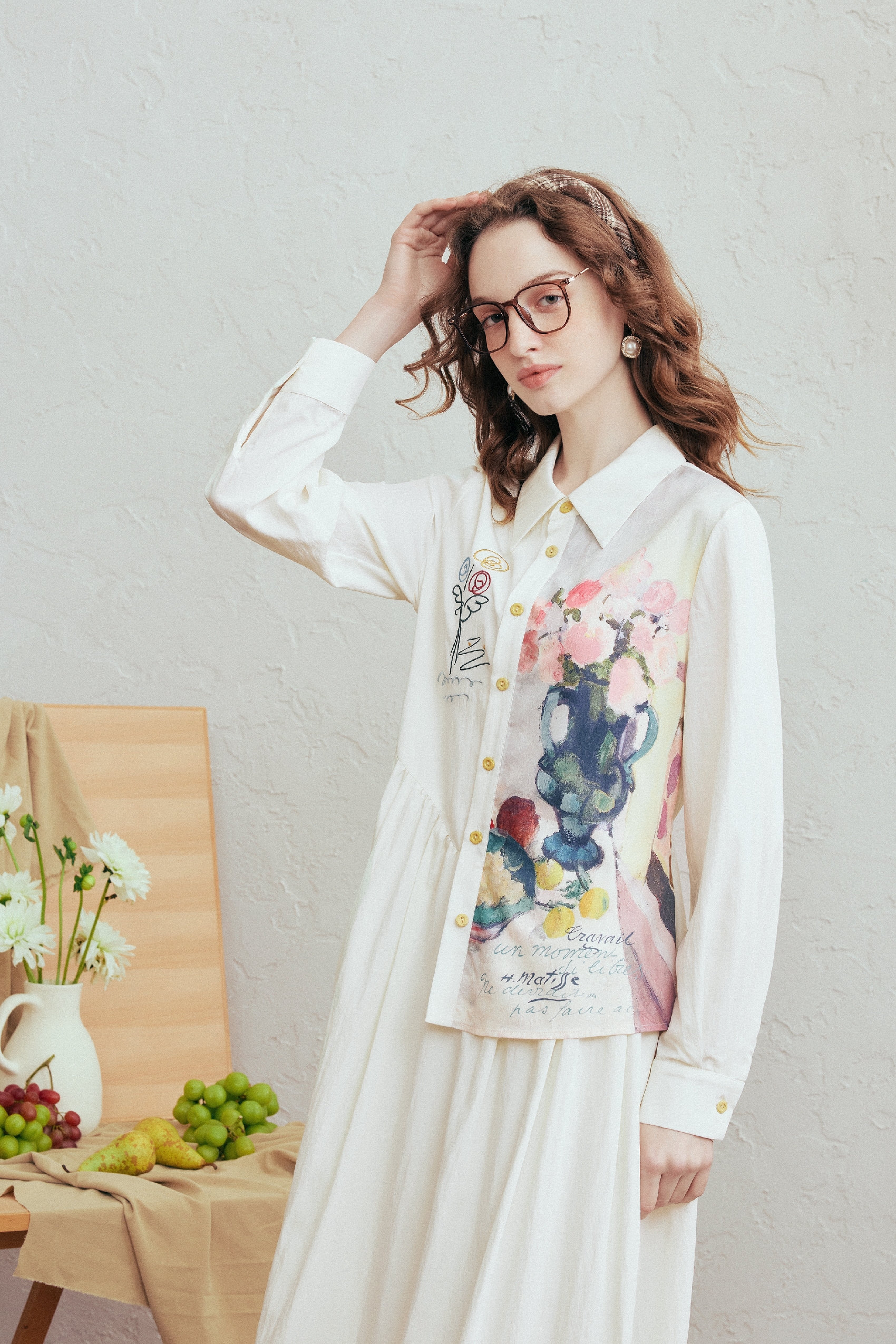 Embroidered A-Line Dress