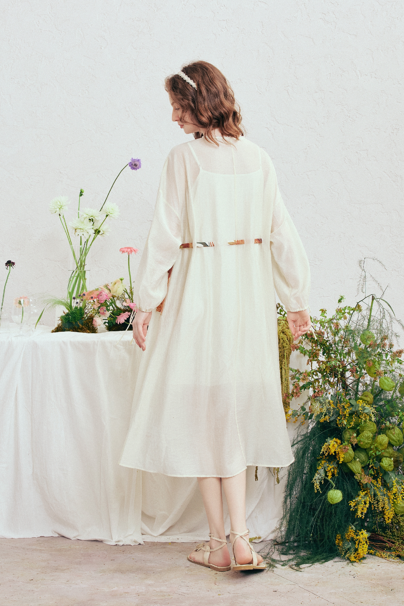 Drawstring Waist Two-Piece Dress