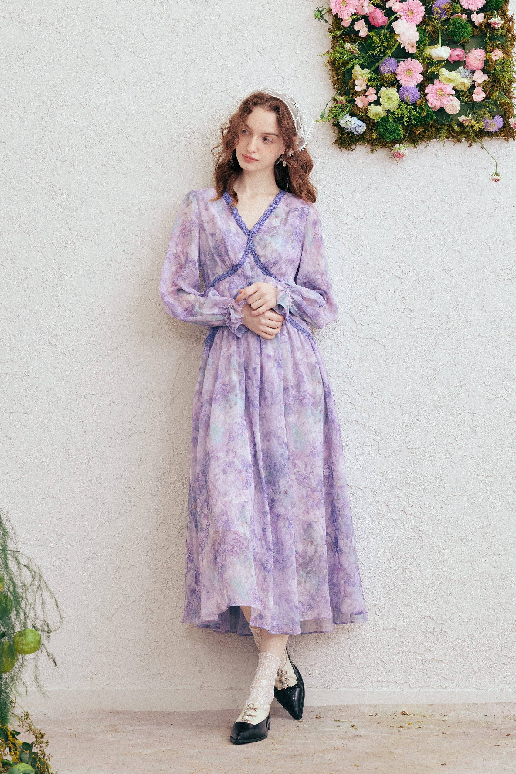 French-Inspired Chiffon Dress