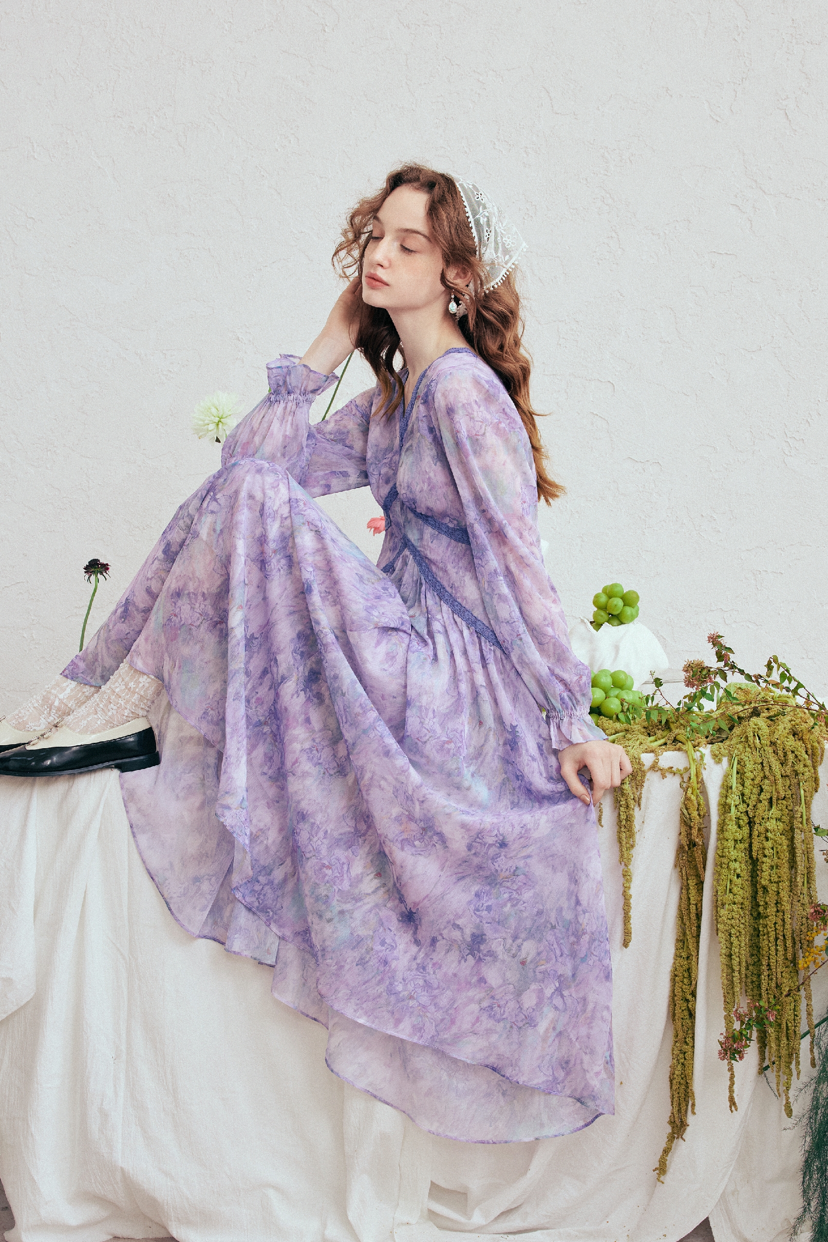 French-Inspired Chiffon Dress