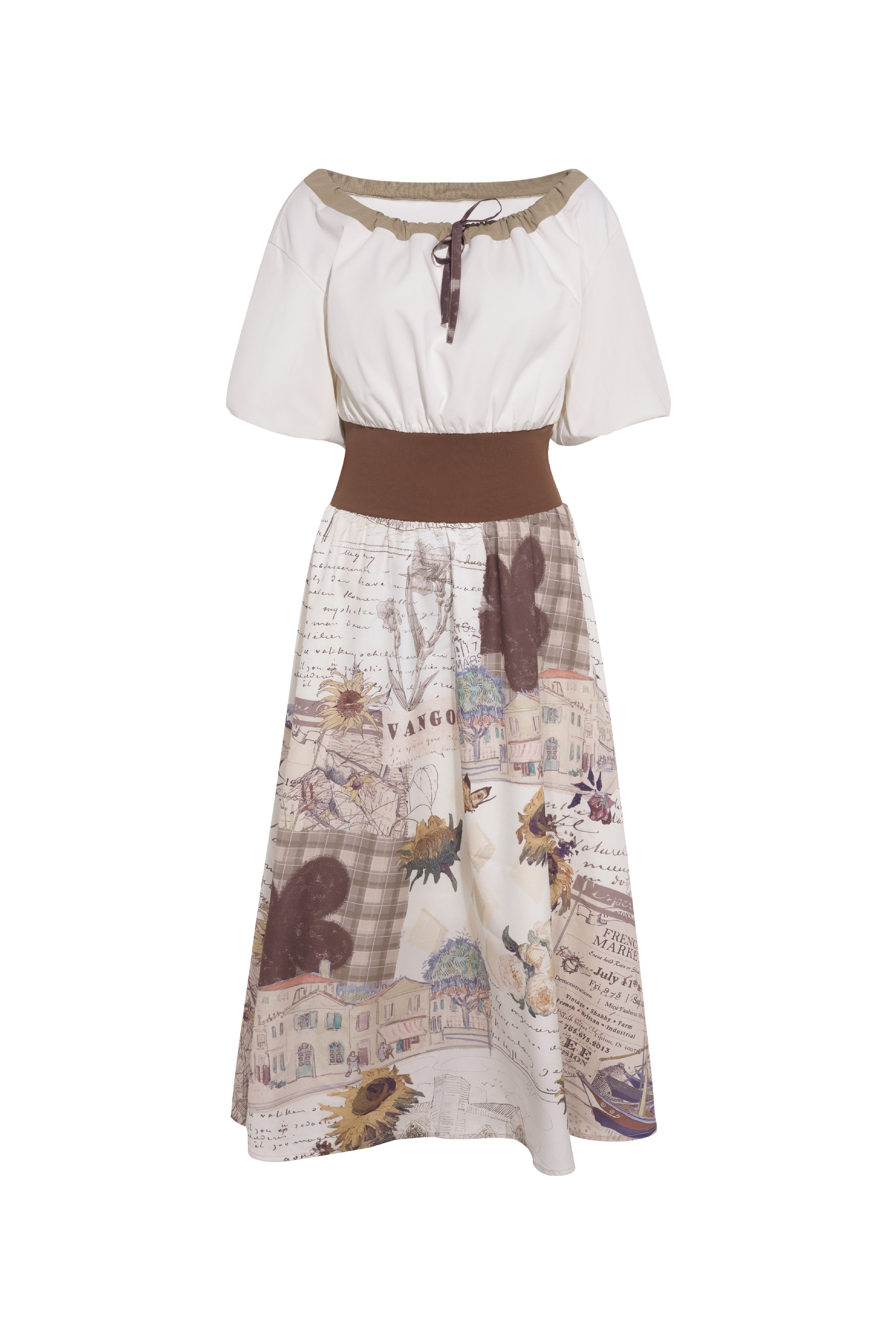 Vintage Puff Sleeve Dress