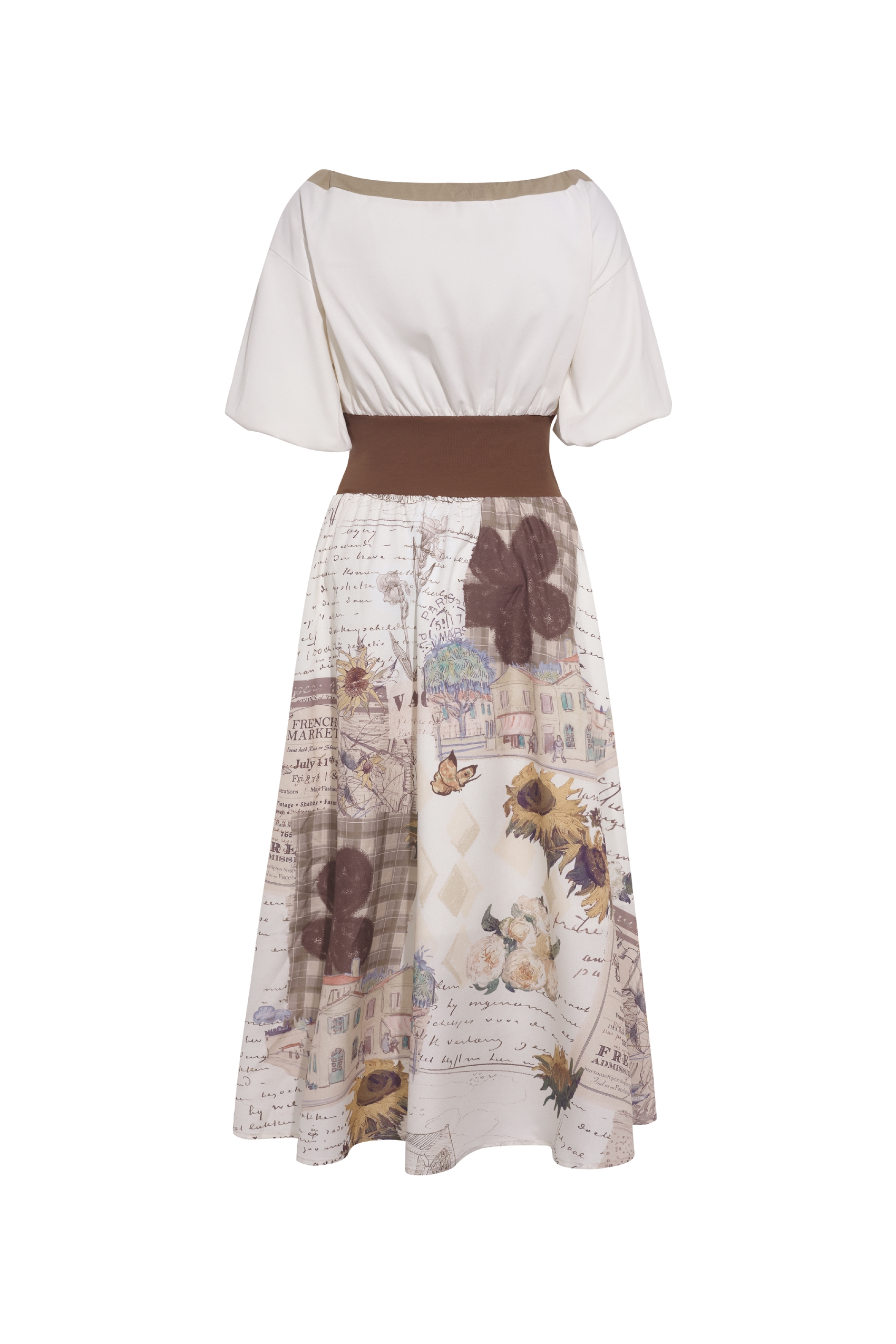 Vintage Puff Sleeve Dress