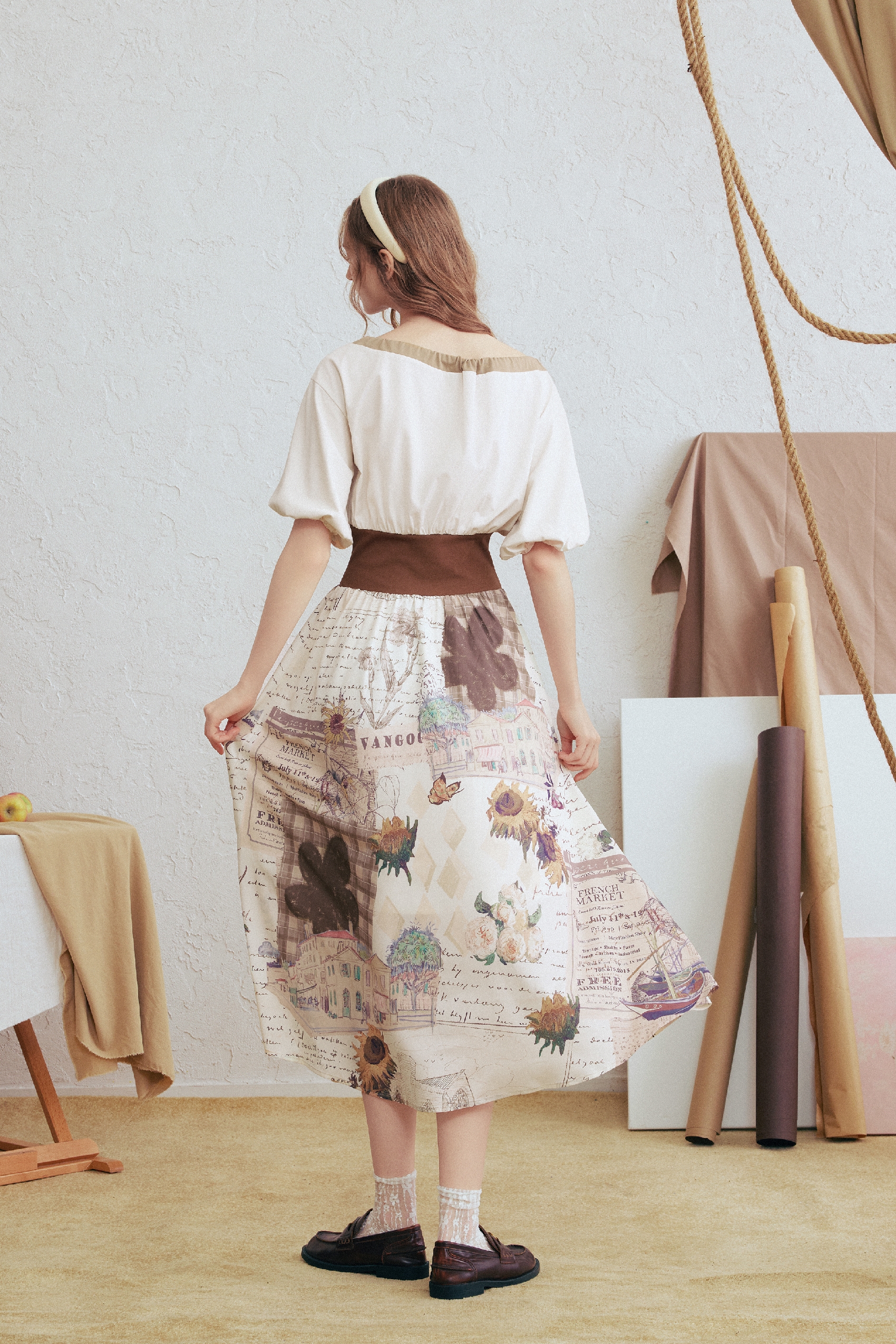 Vintage Puff Sleeve Dress