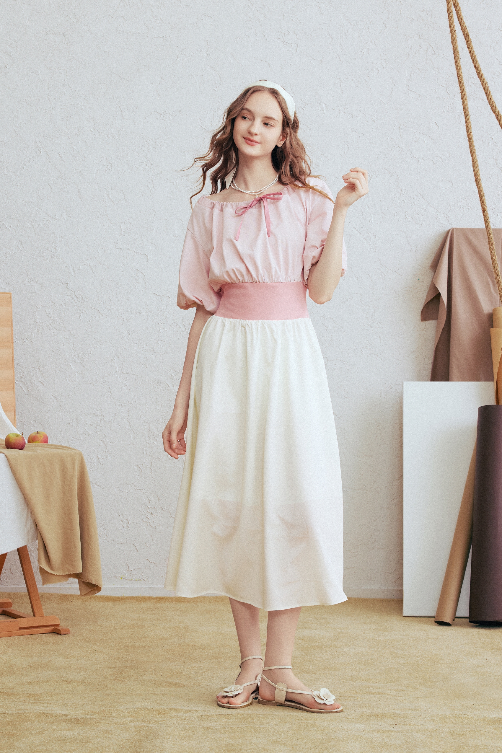 Vintage Puff Sleeve Dress