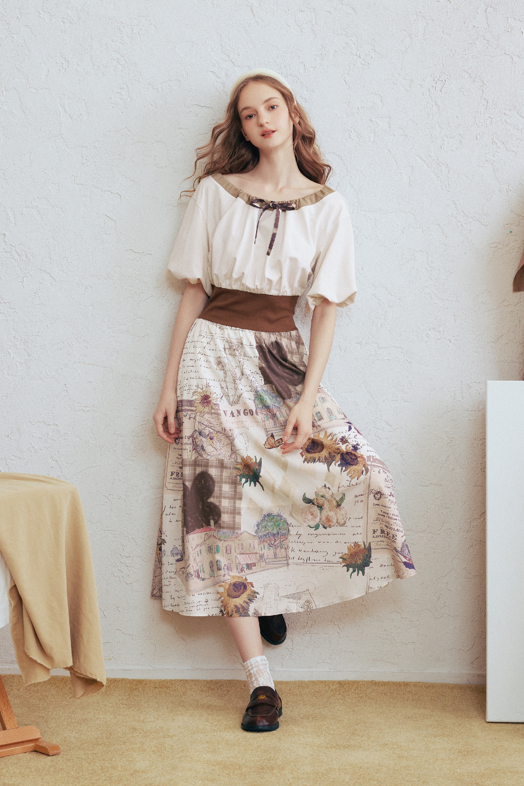 Vintage Puff Sleeve Dress