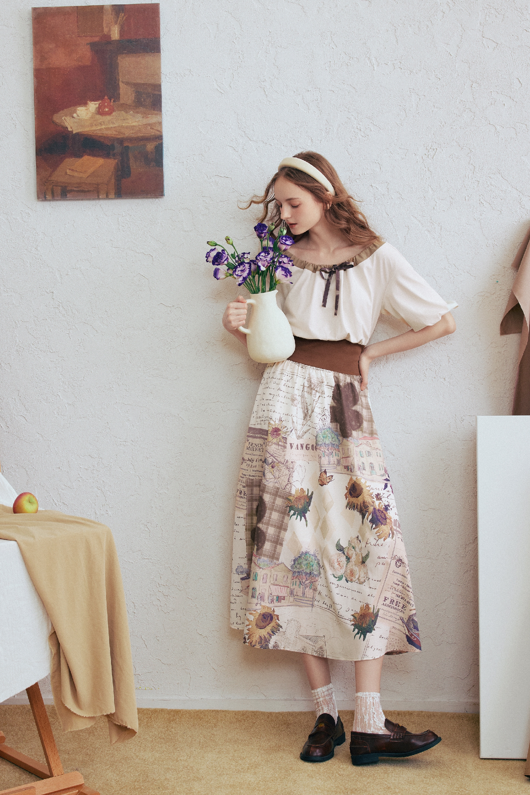 Vintage Puff Sleeve Dress