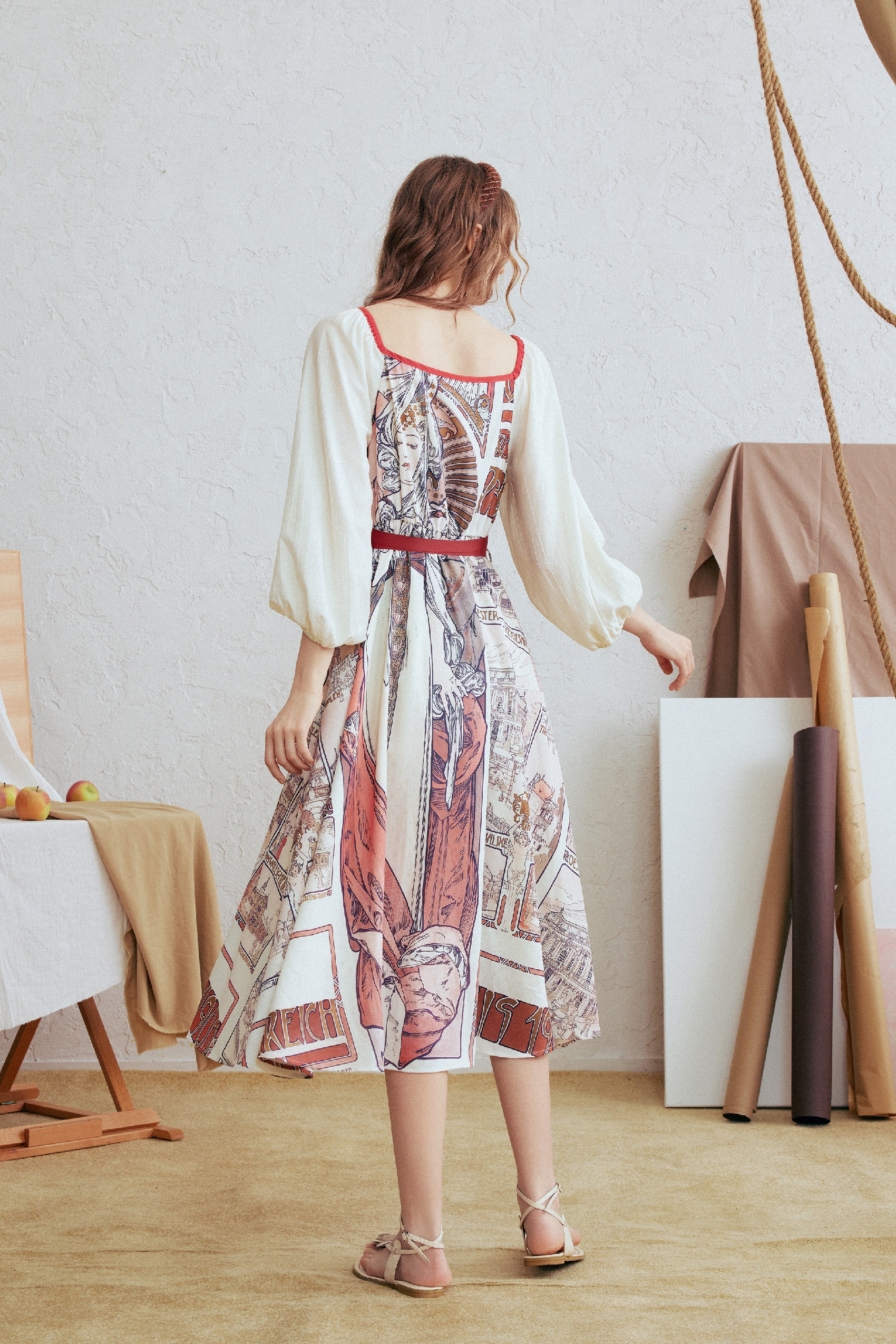 Oil Painting Print Dress
