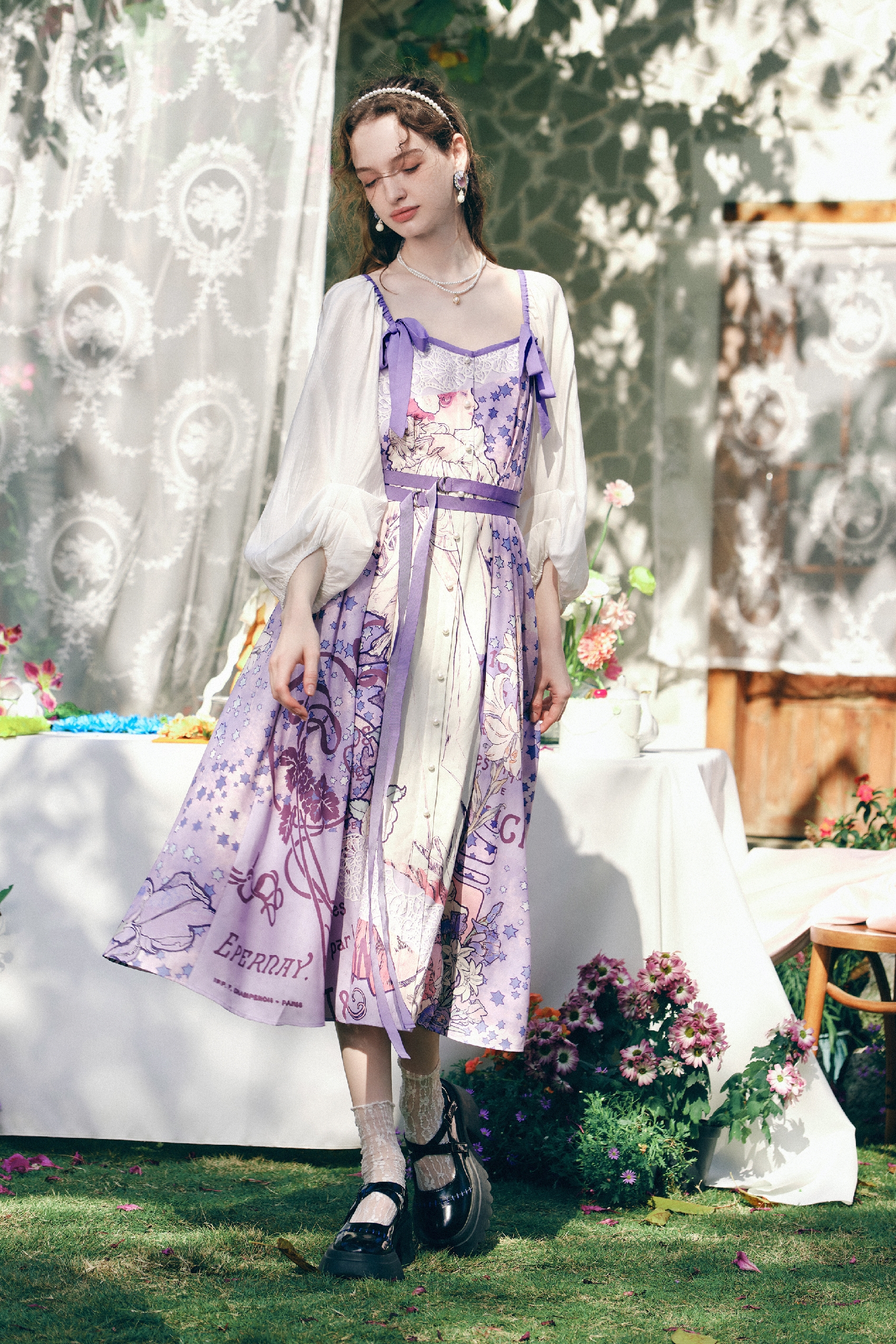 Oil Painting Print Dress