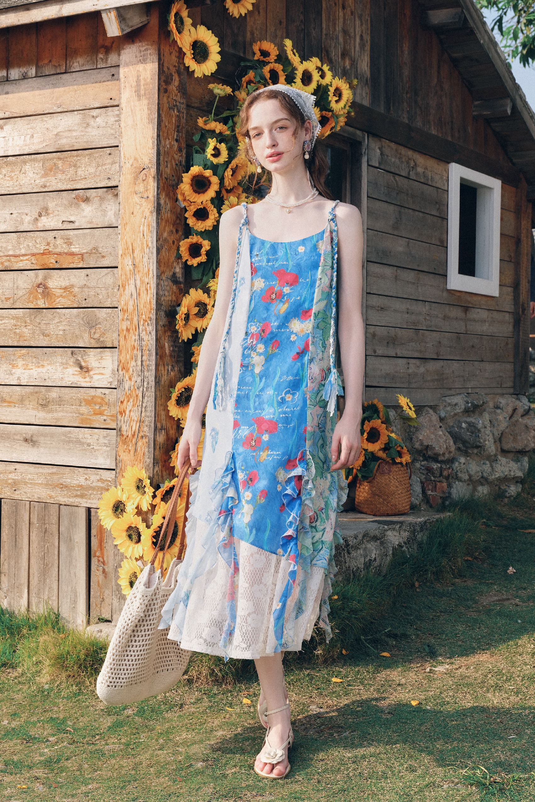 Blue French-Style Dress