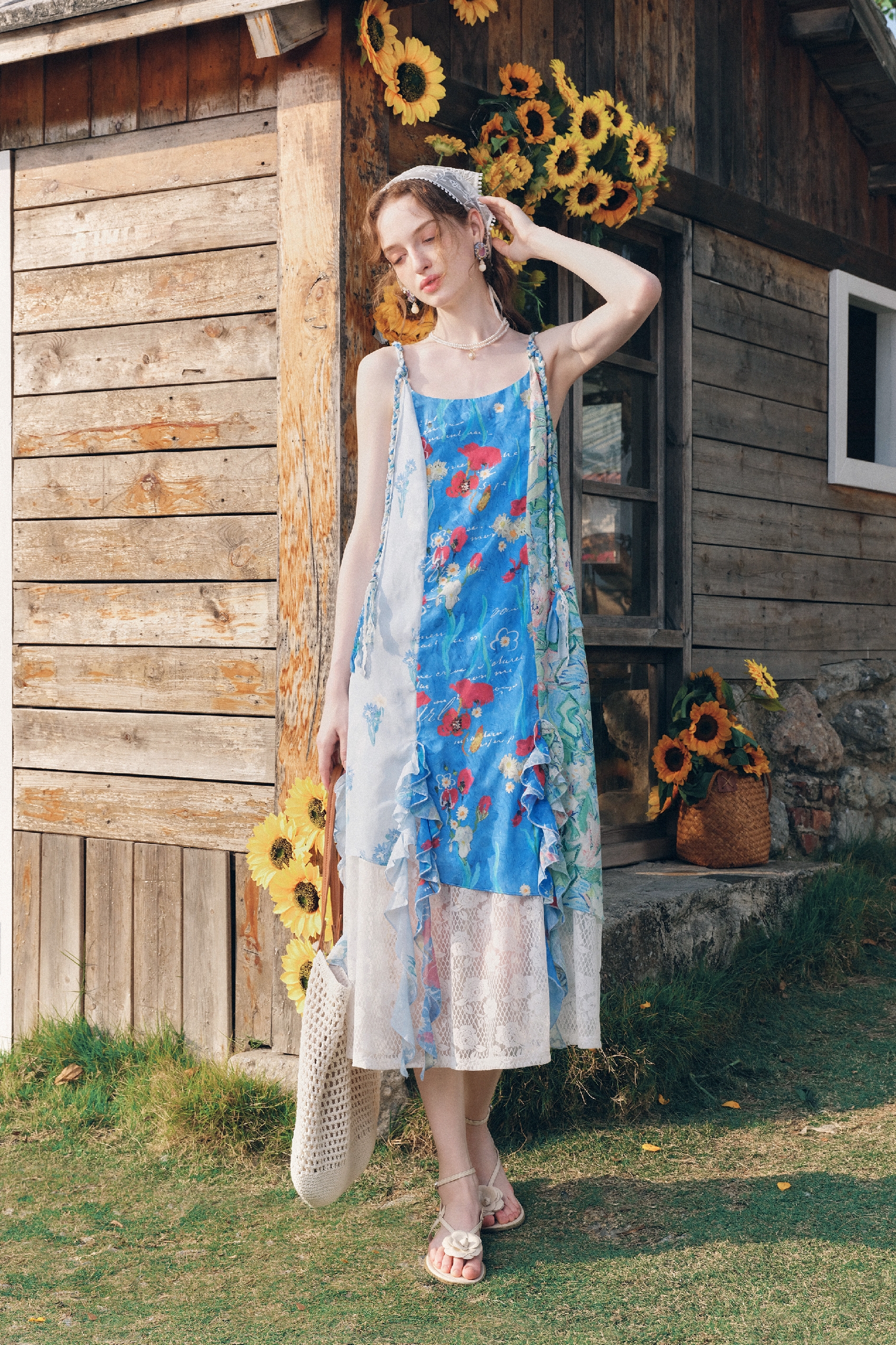 Blue French-Style Dress