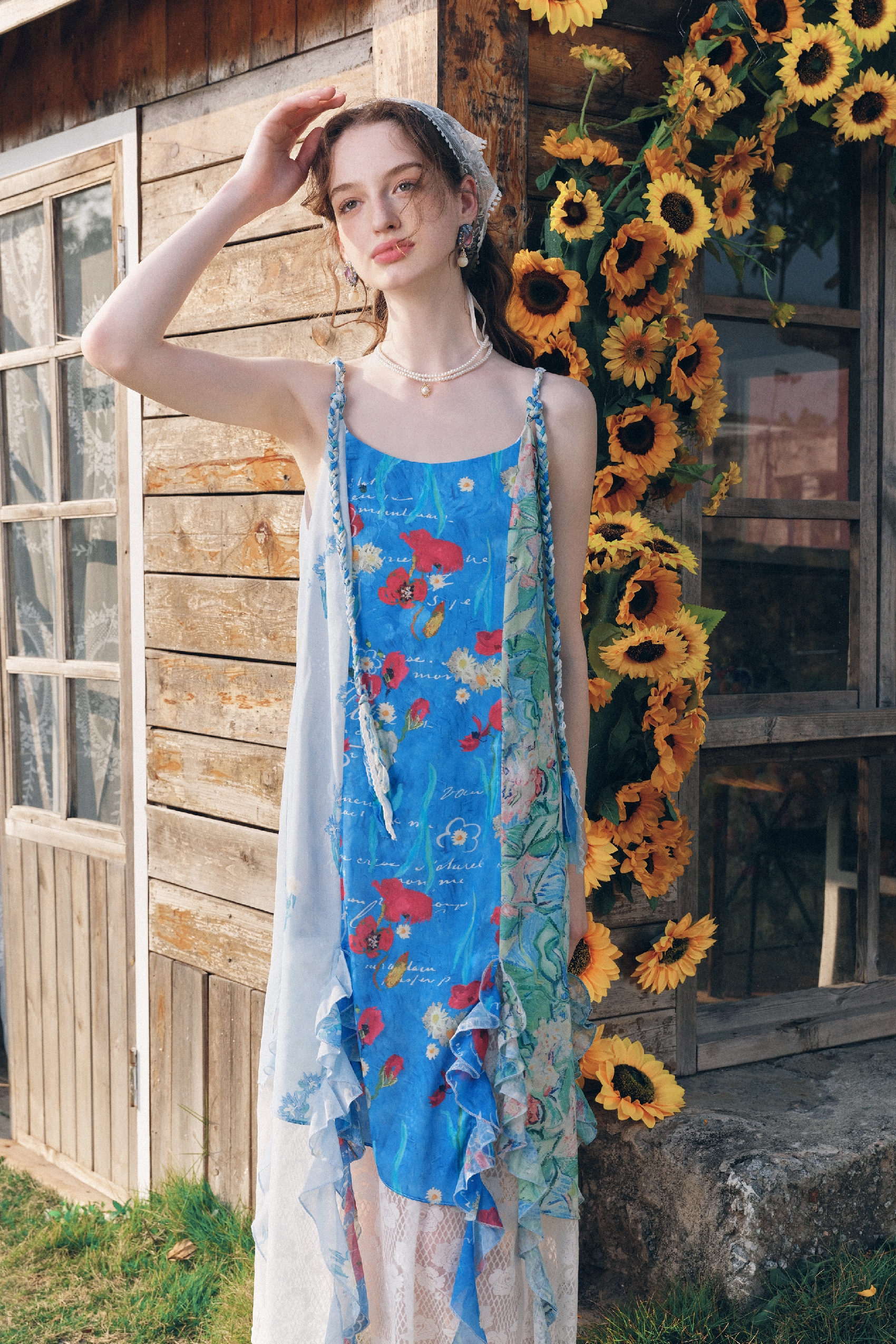 Blue French-Style Dress