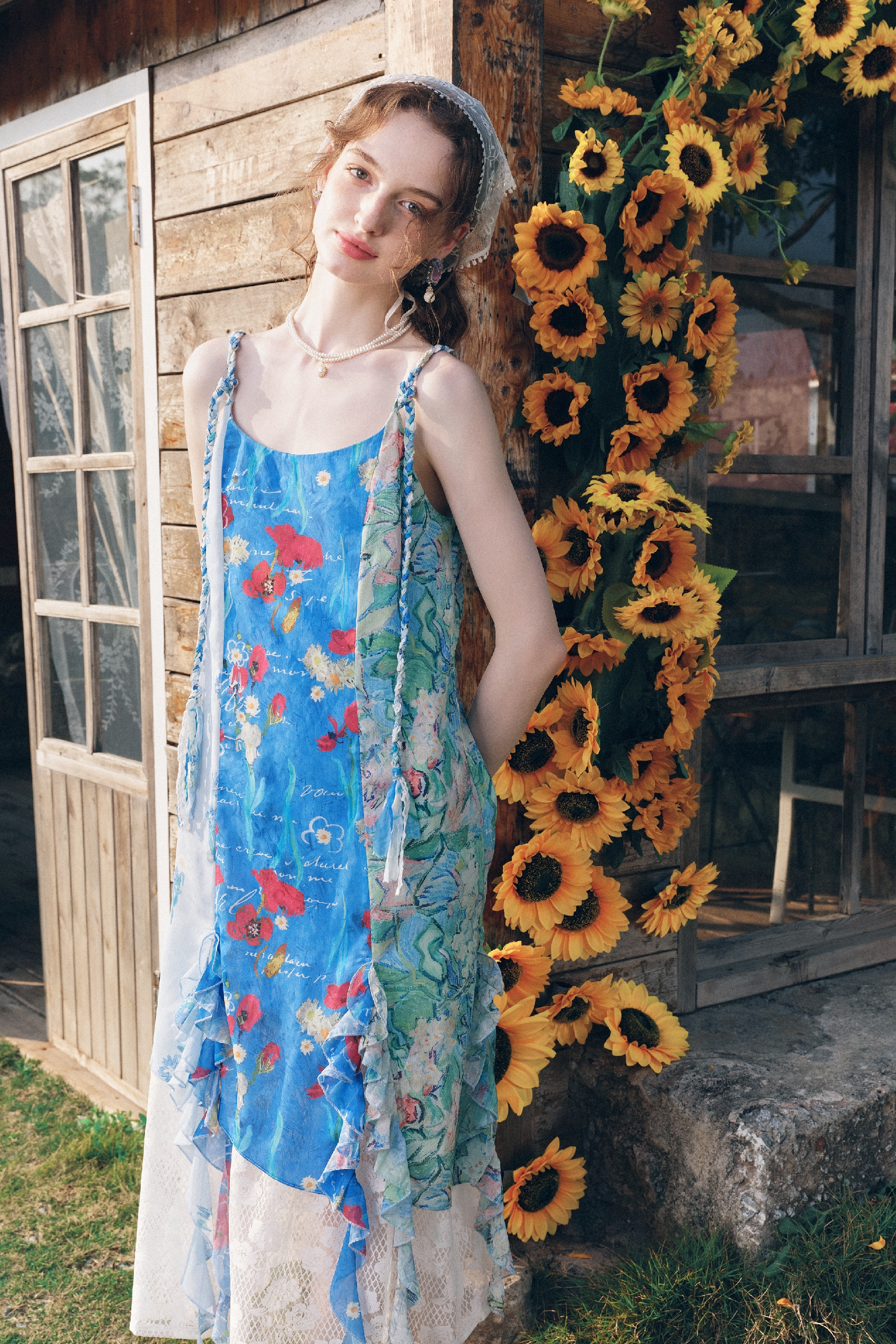 Blue French-Style Dress