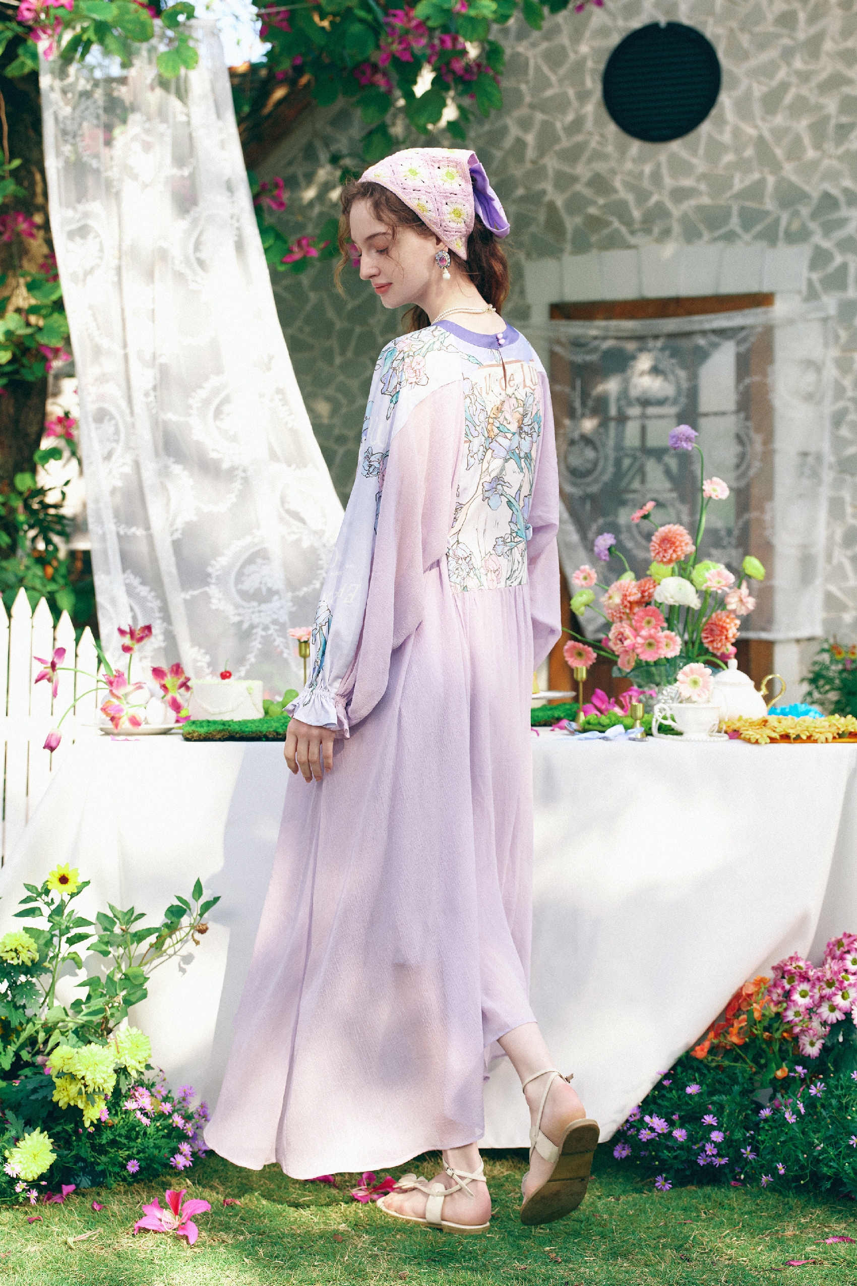 French Style Printed Dress