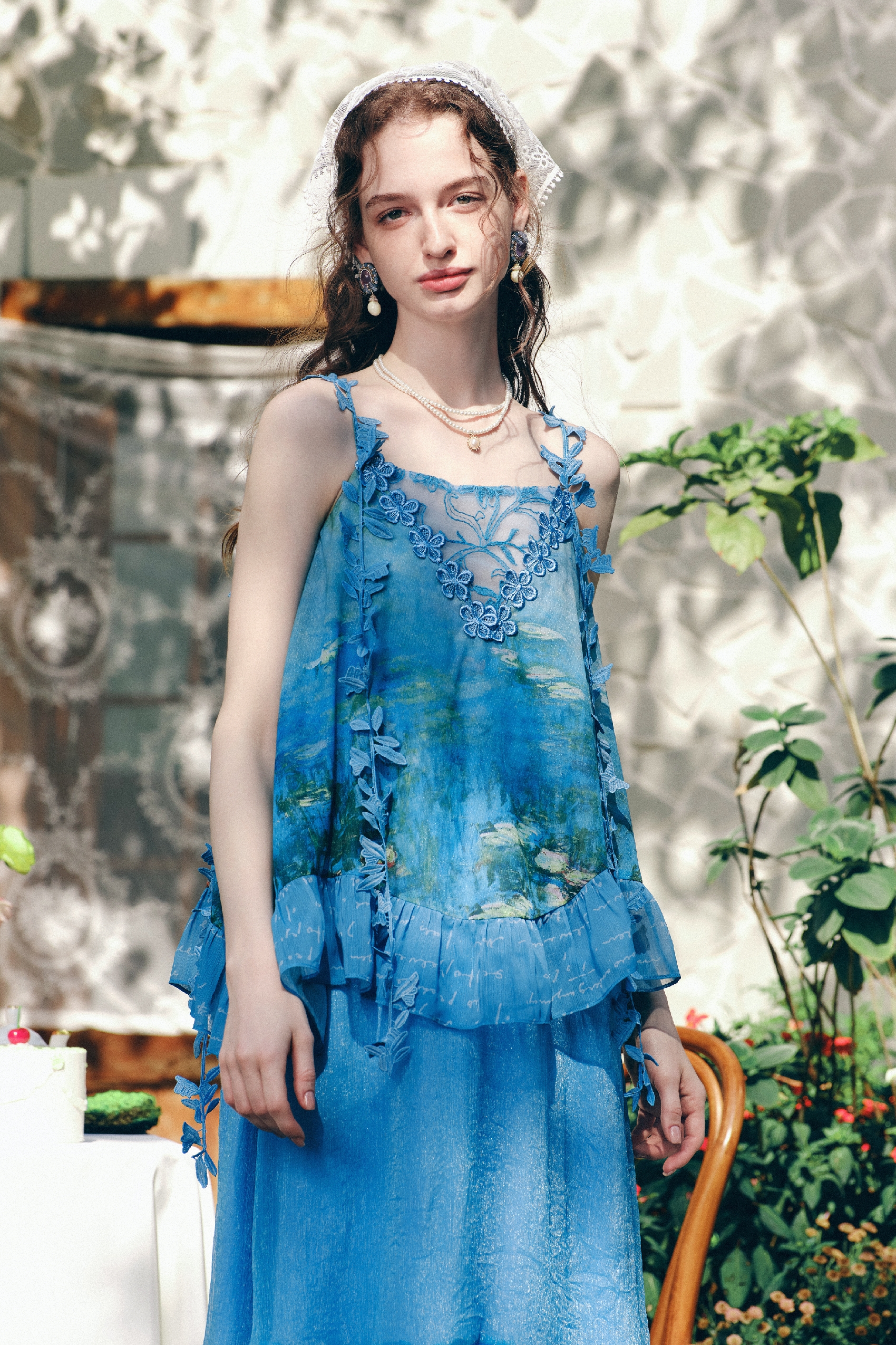 Blue Waist-Cinching Dress