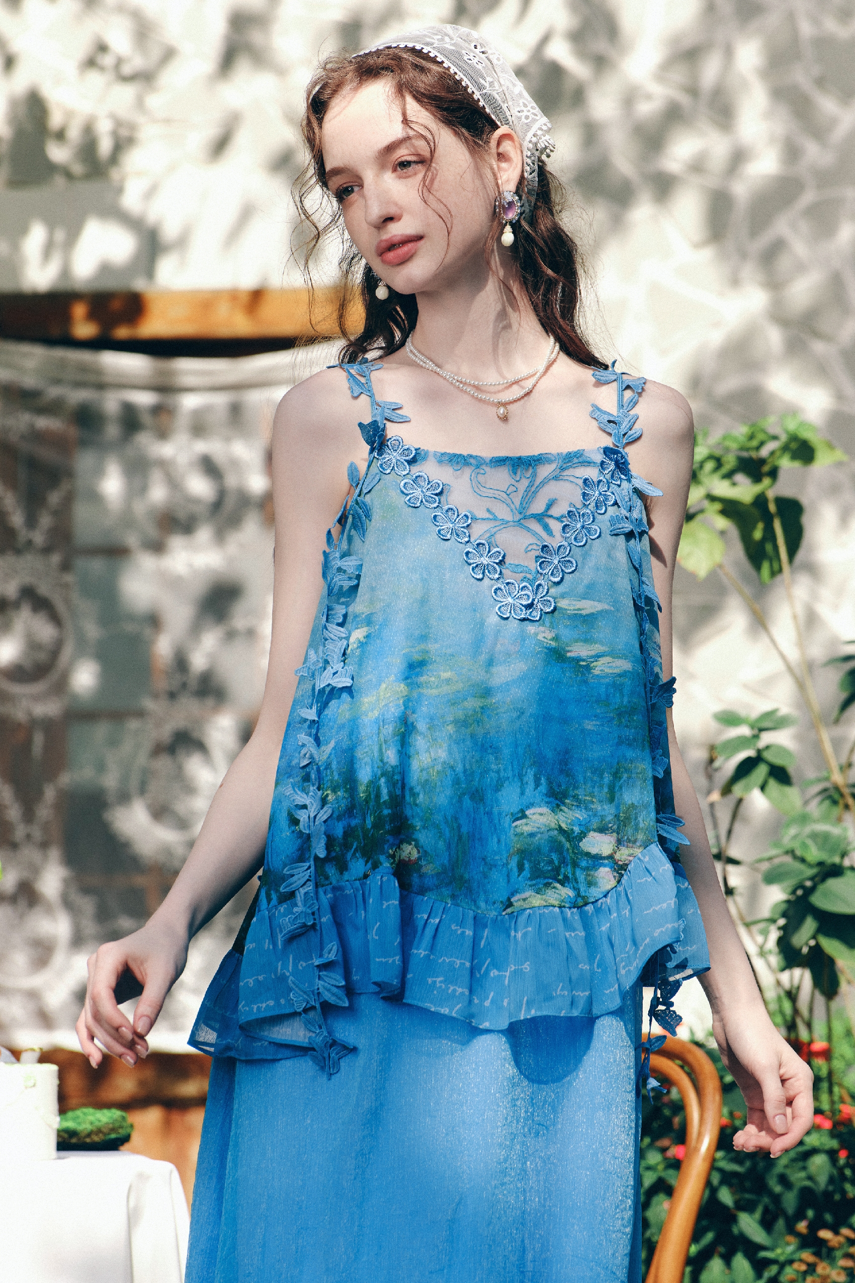 Blue Waist-Cinching Dress