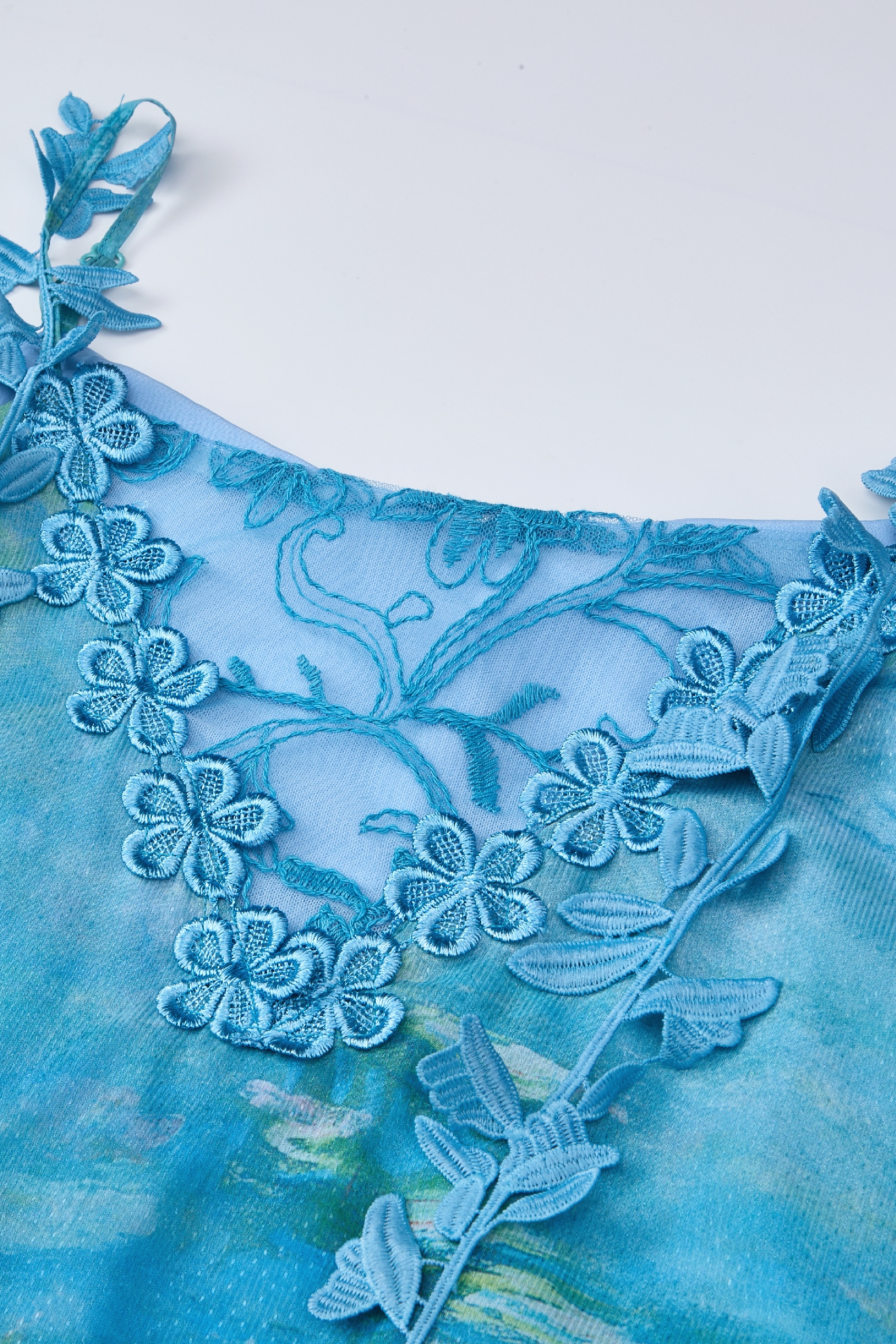 Blue Waist-Cinching Dress