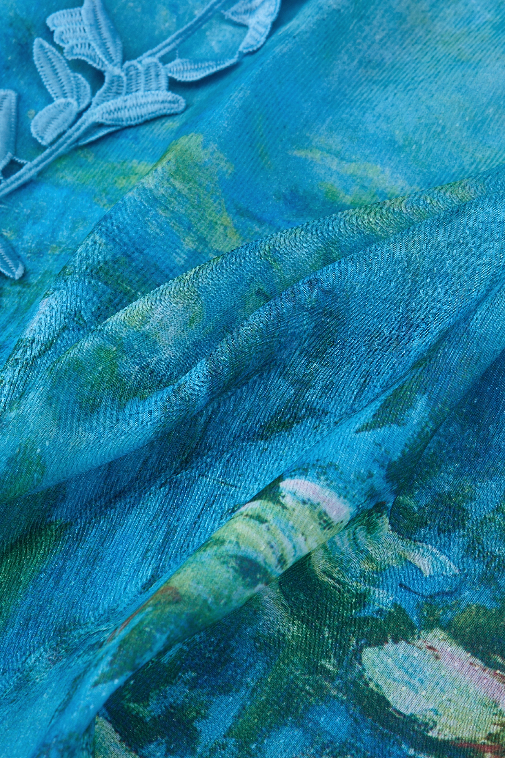 Blue Waist-Cinching Dress