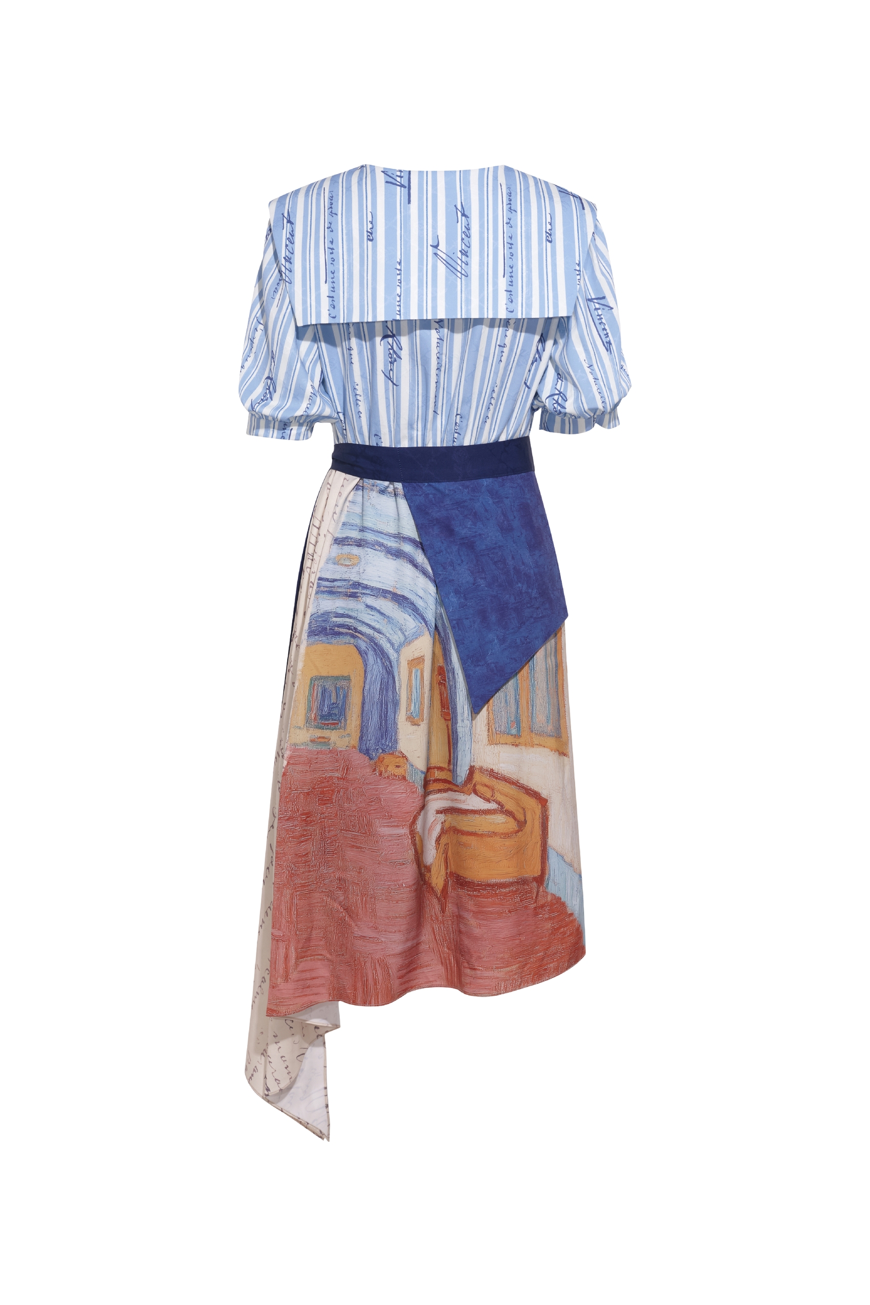 Lapel Collar Printed Dress