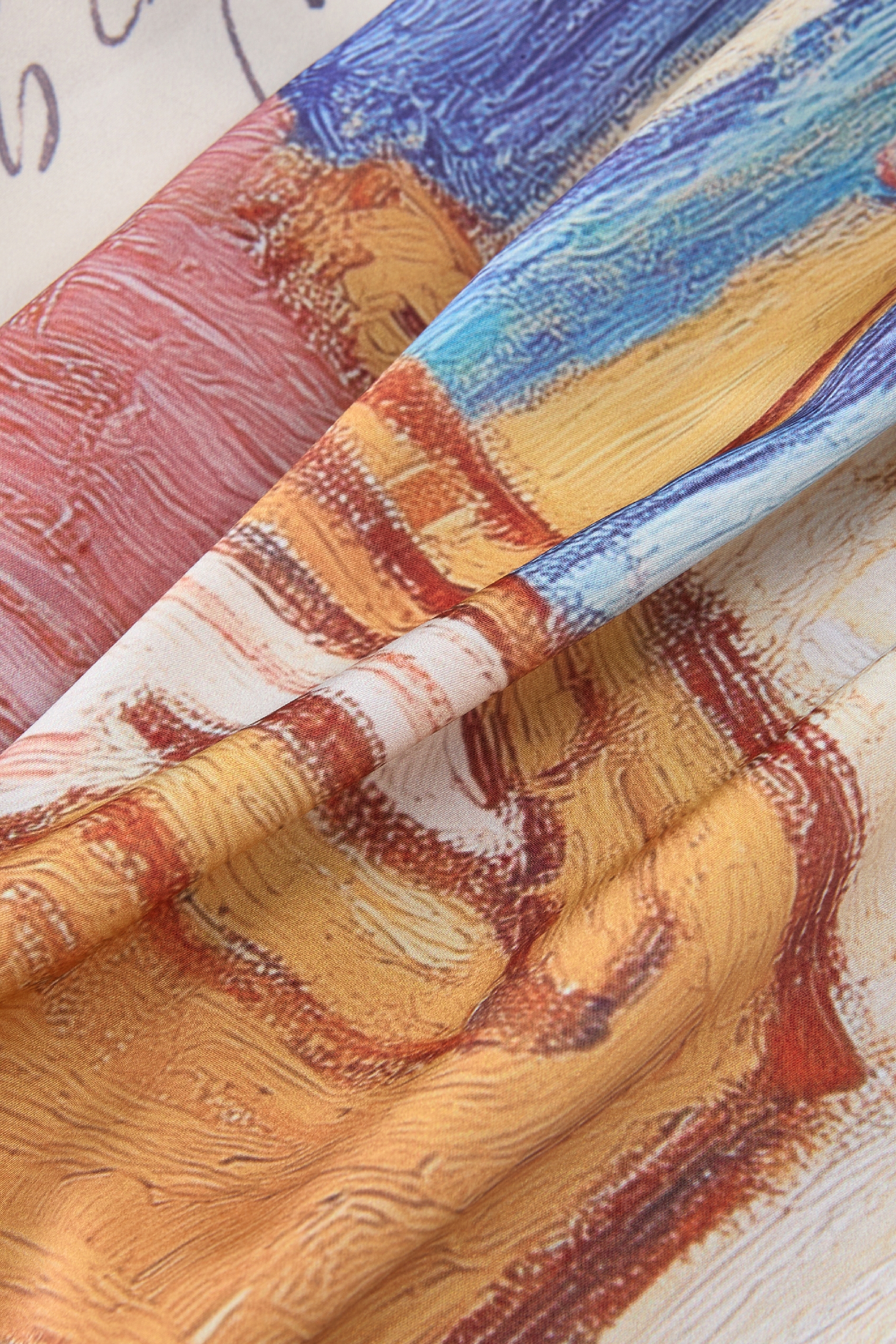 Lapel Collar Printed Dress