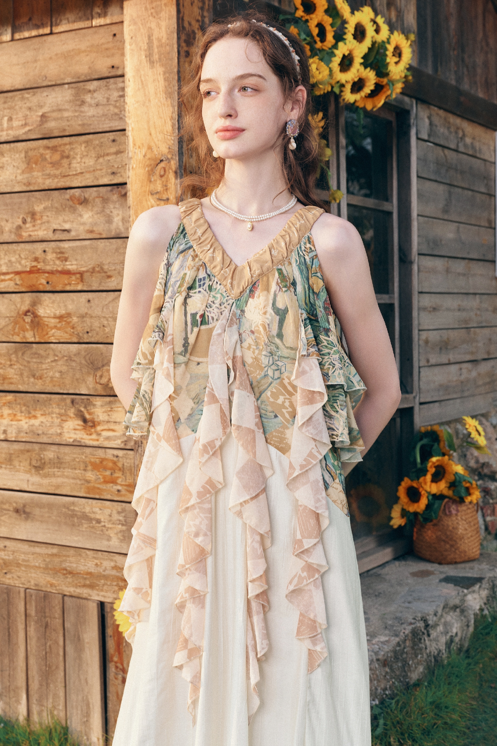 Khaki Sleeveless Dress