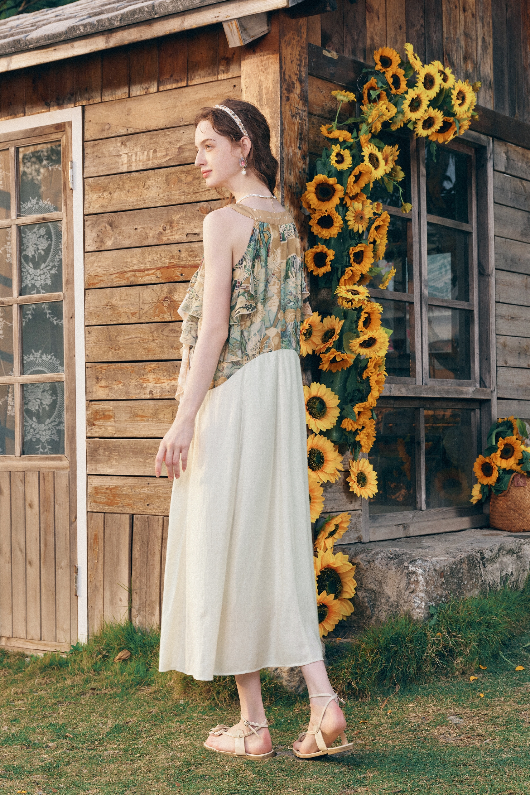 Khaki Sleeveless Dress