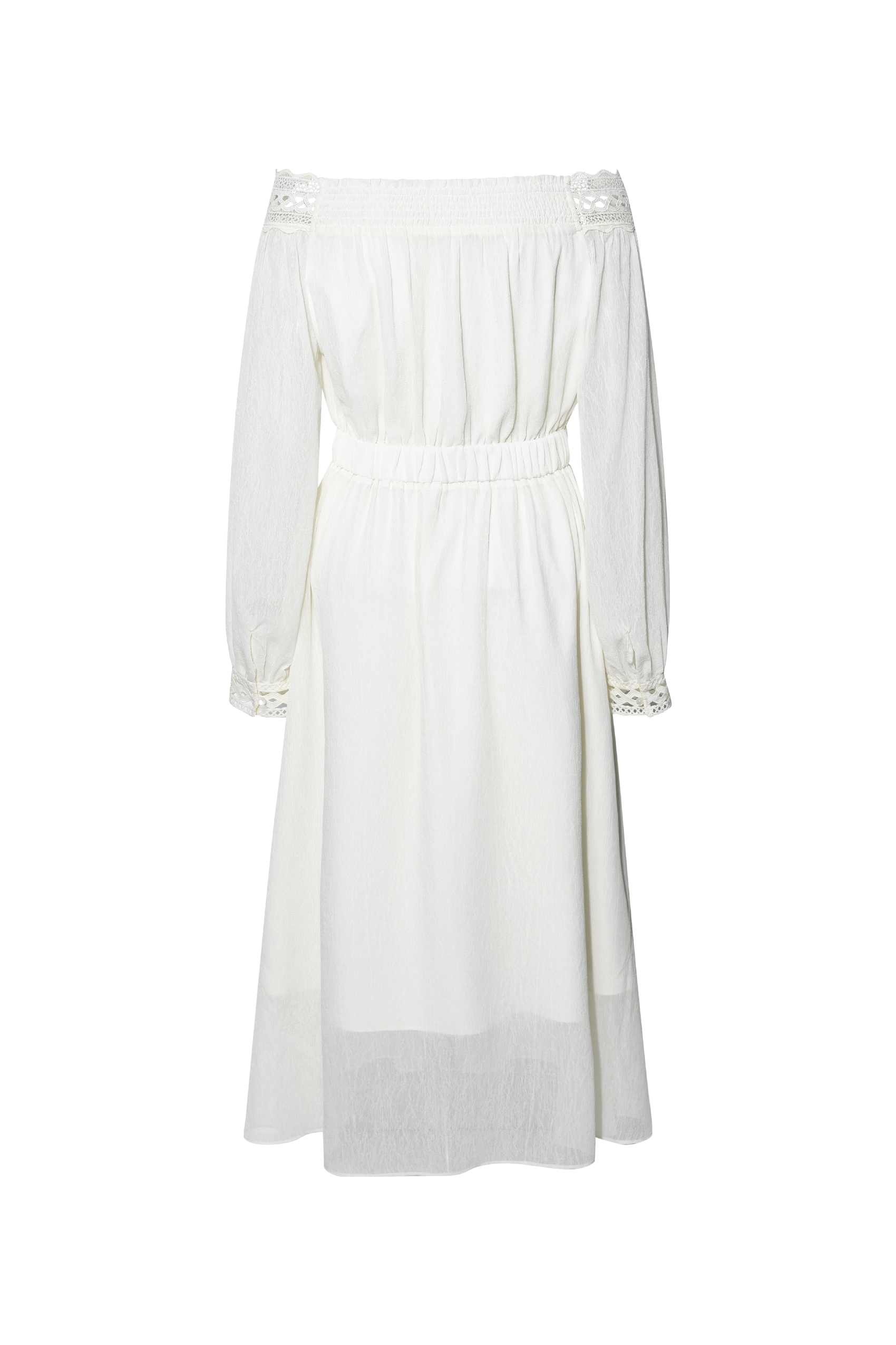 Off-Shoulder Embroidered Dress