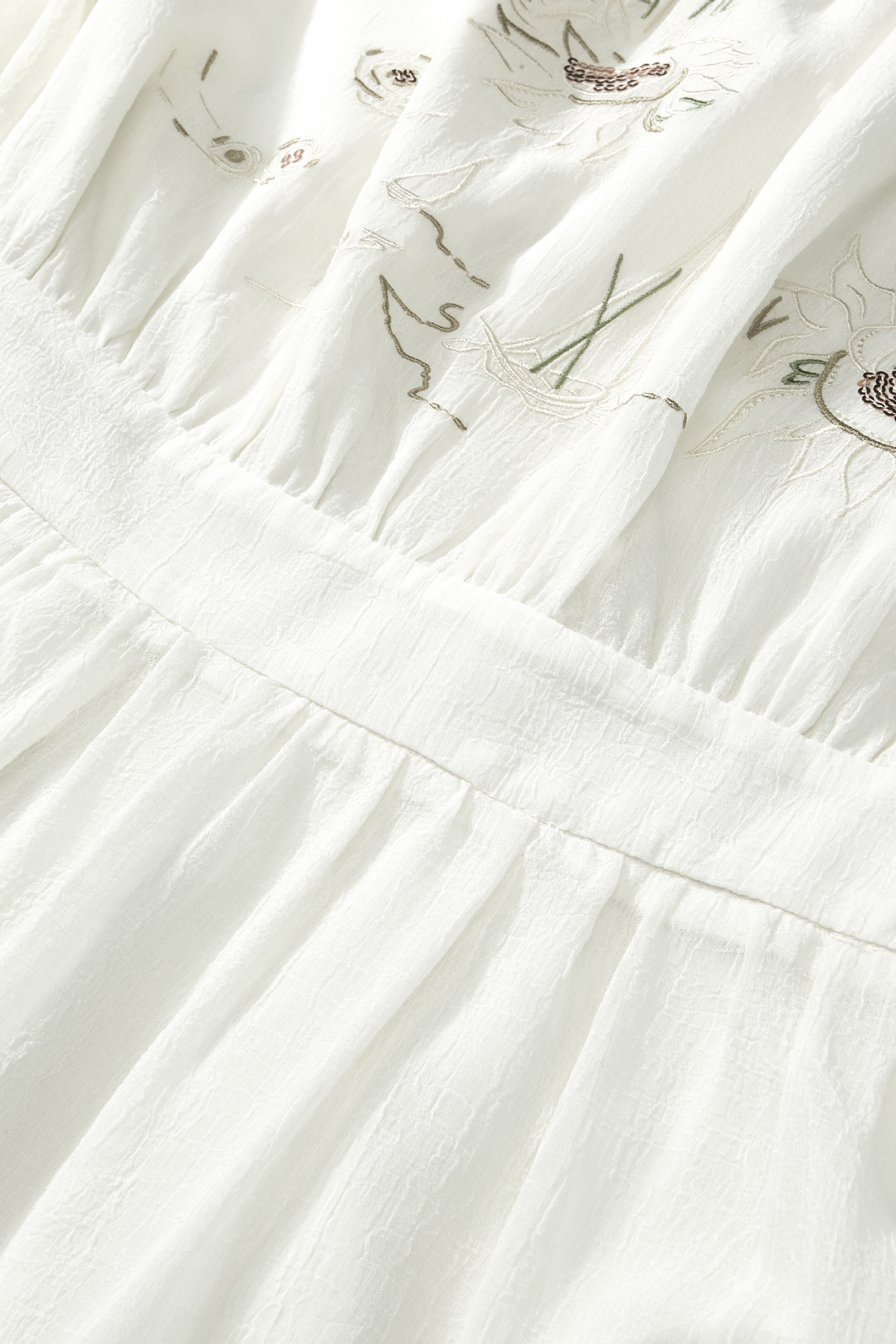 Off-Shoulder Embroidered Dress