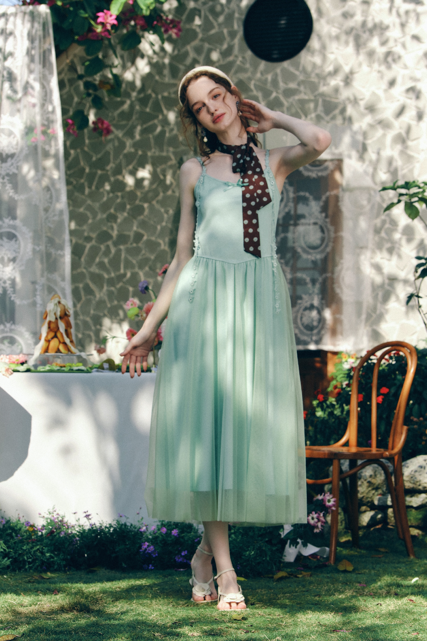 French-Style Spaghetti Strap Dress