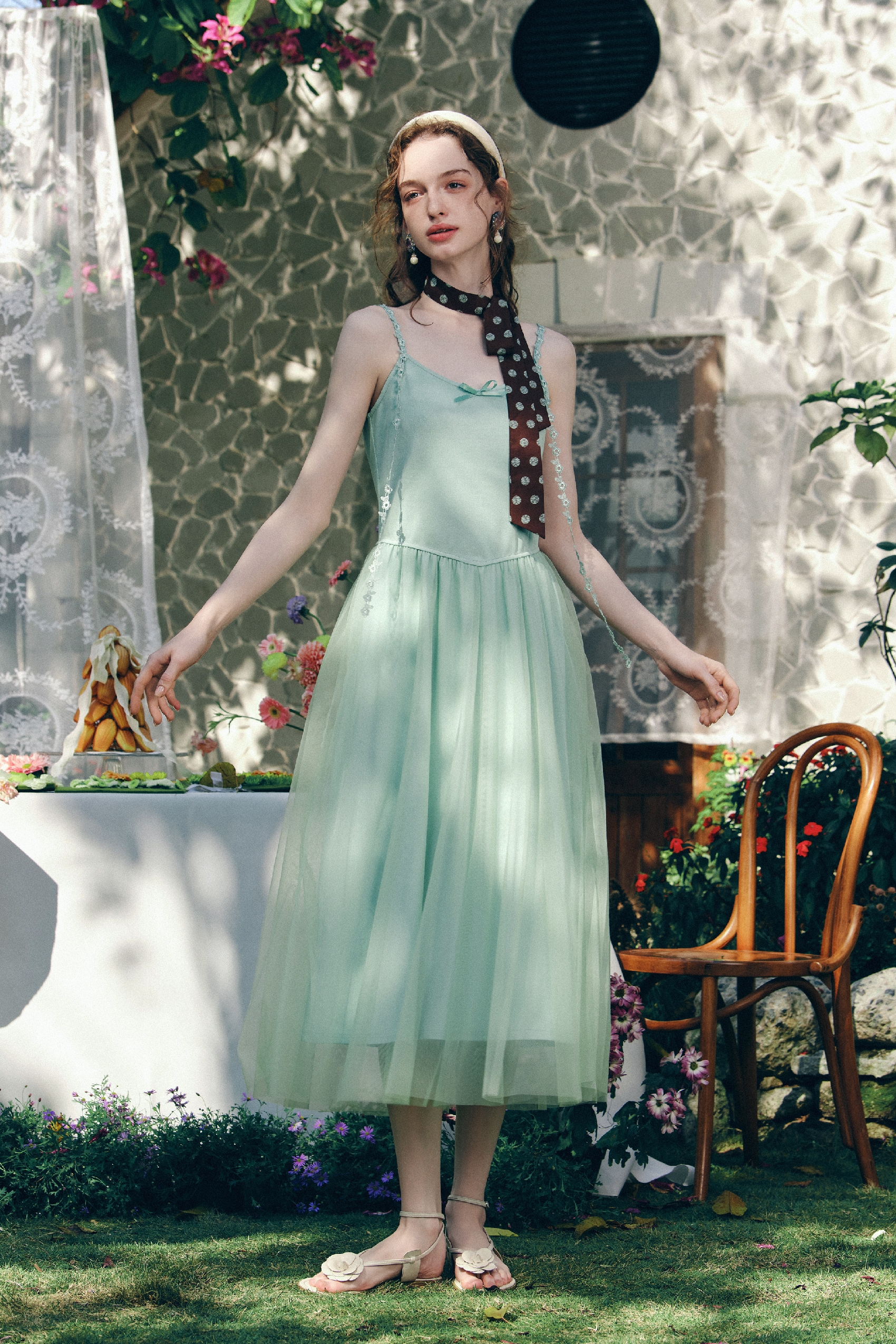 French-Style Spaghetti Strap Dress