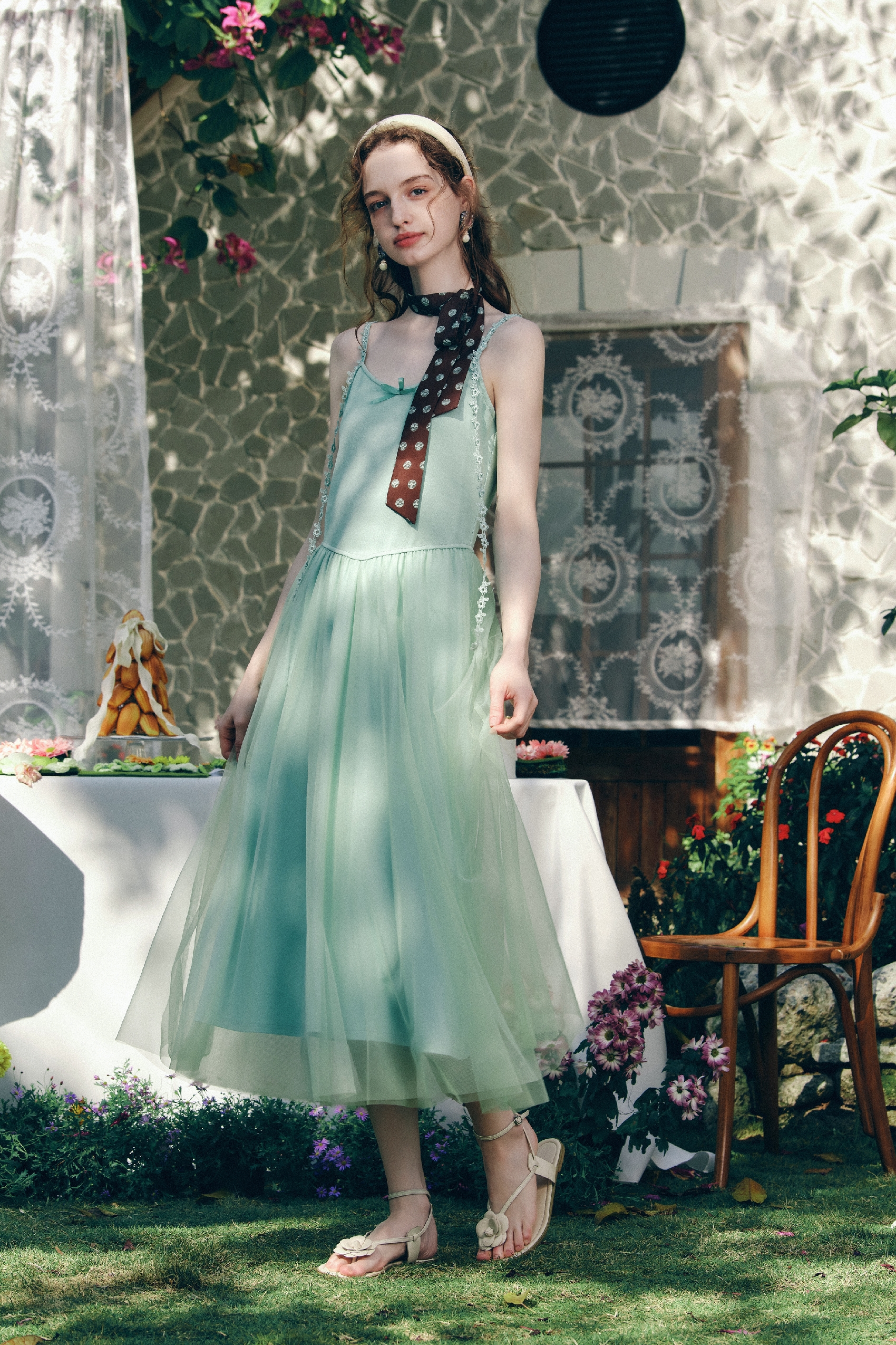 French-Style Spaghetti Strap Dress