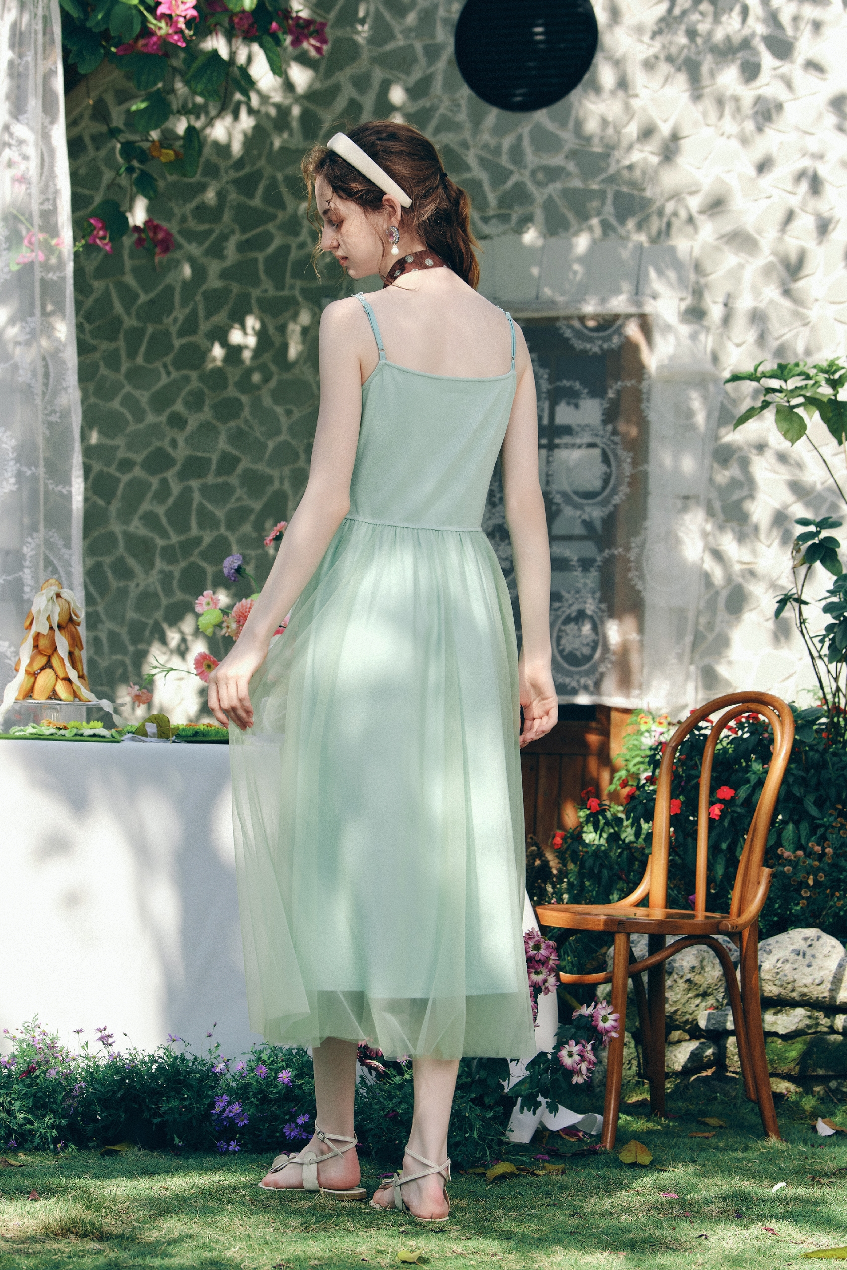 French-Style Spaghetti Strap Dress