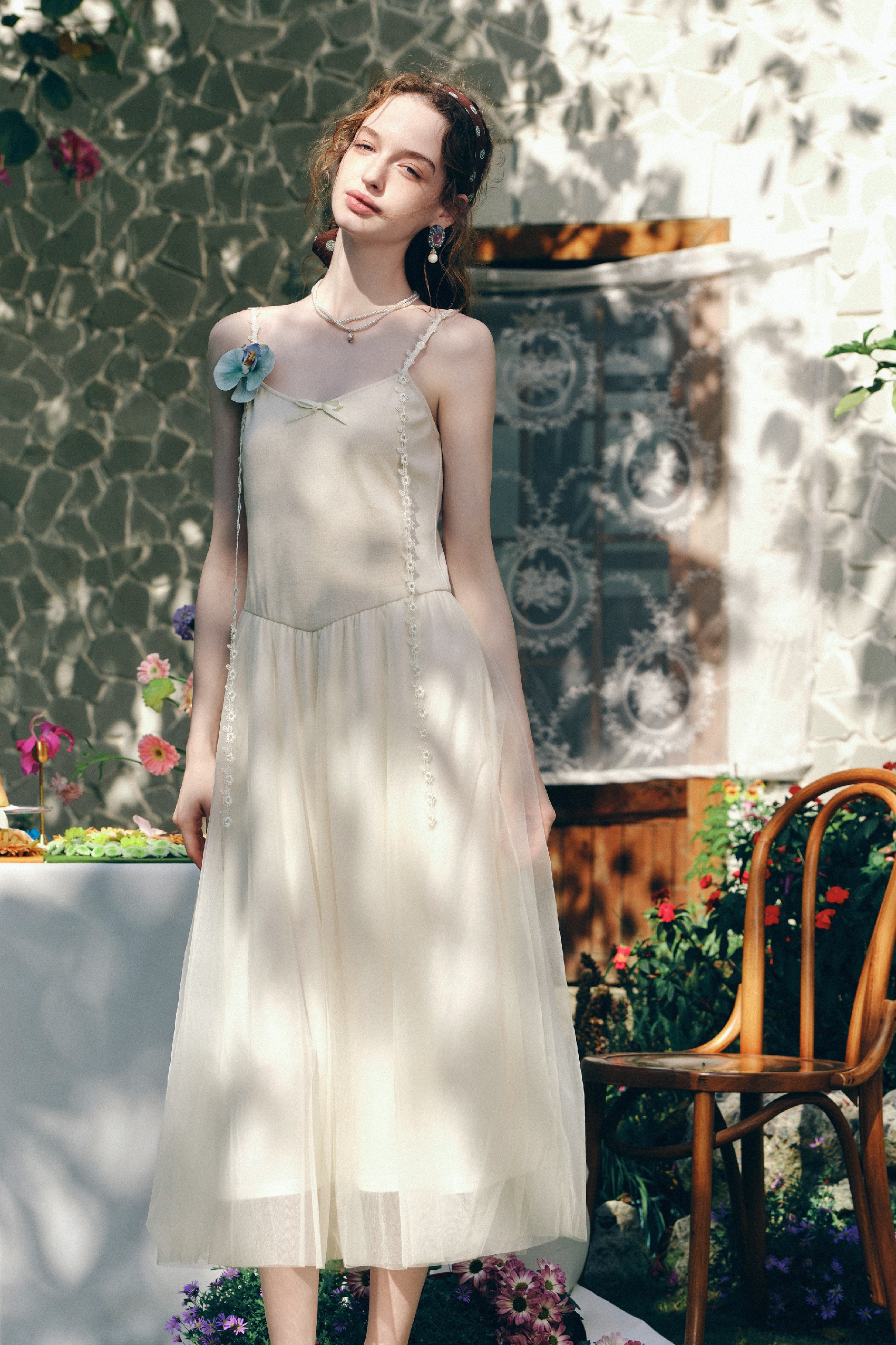 French-Style Spaghetti Strap Dress