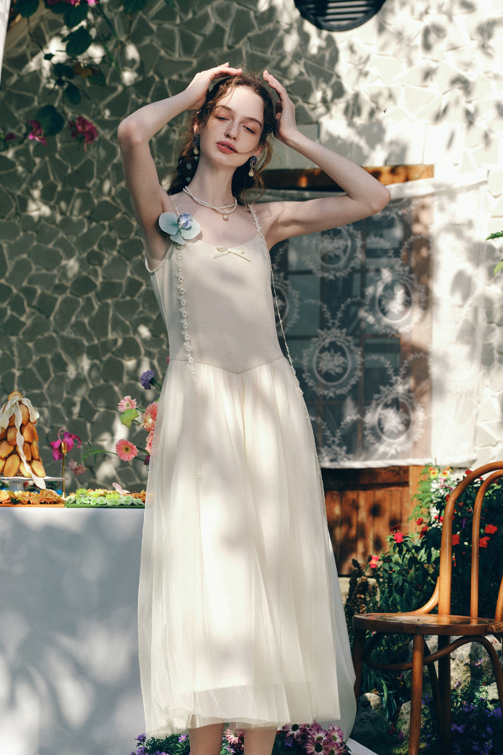 French-Style Spaghetti Strap Dress